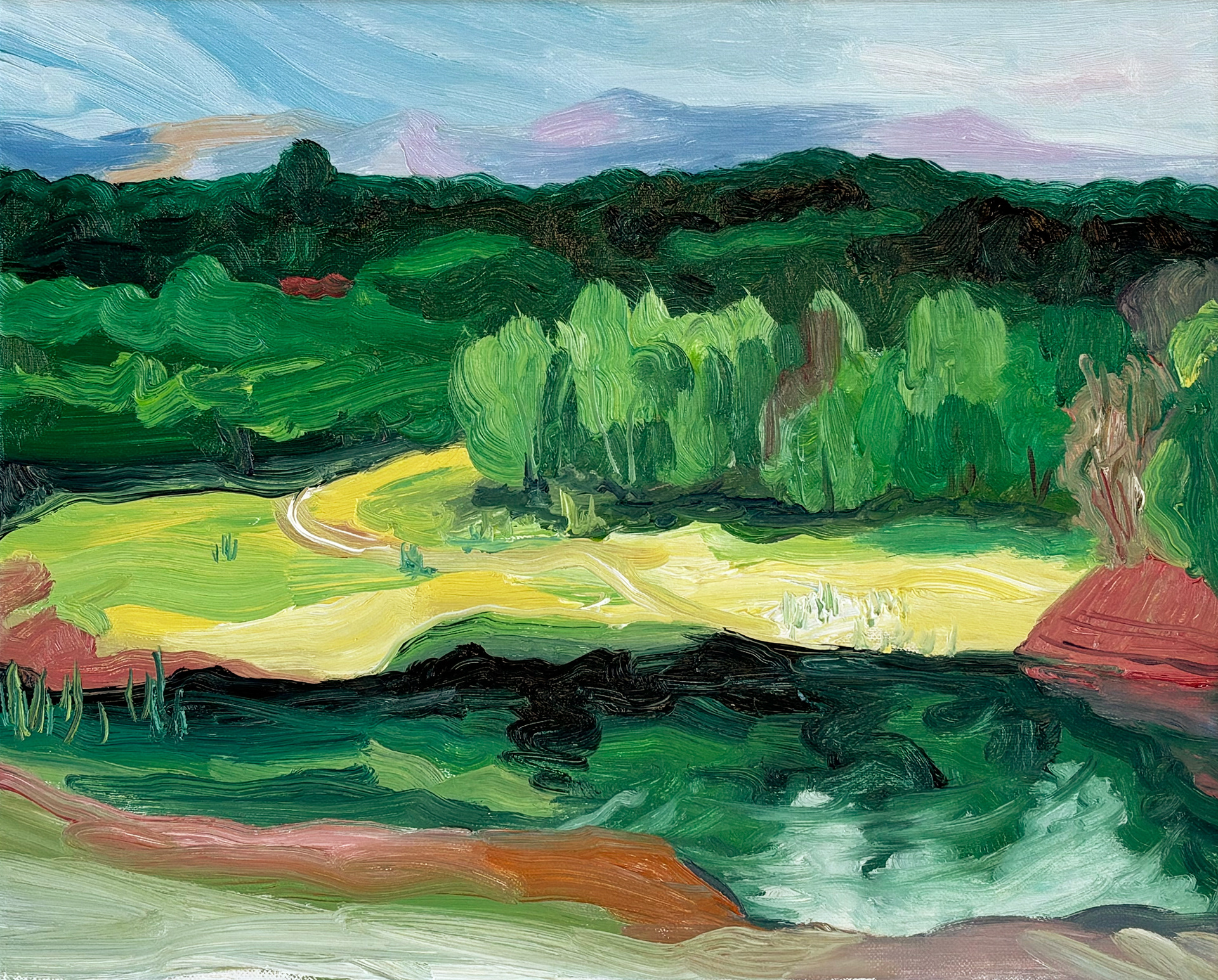 Lake Italy, oil on canvas, 24 x 30 cm