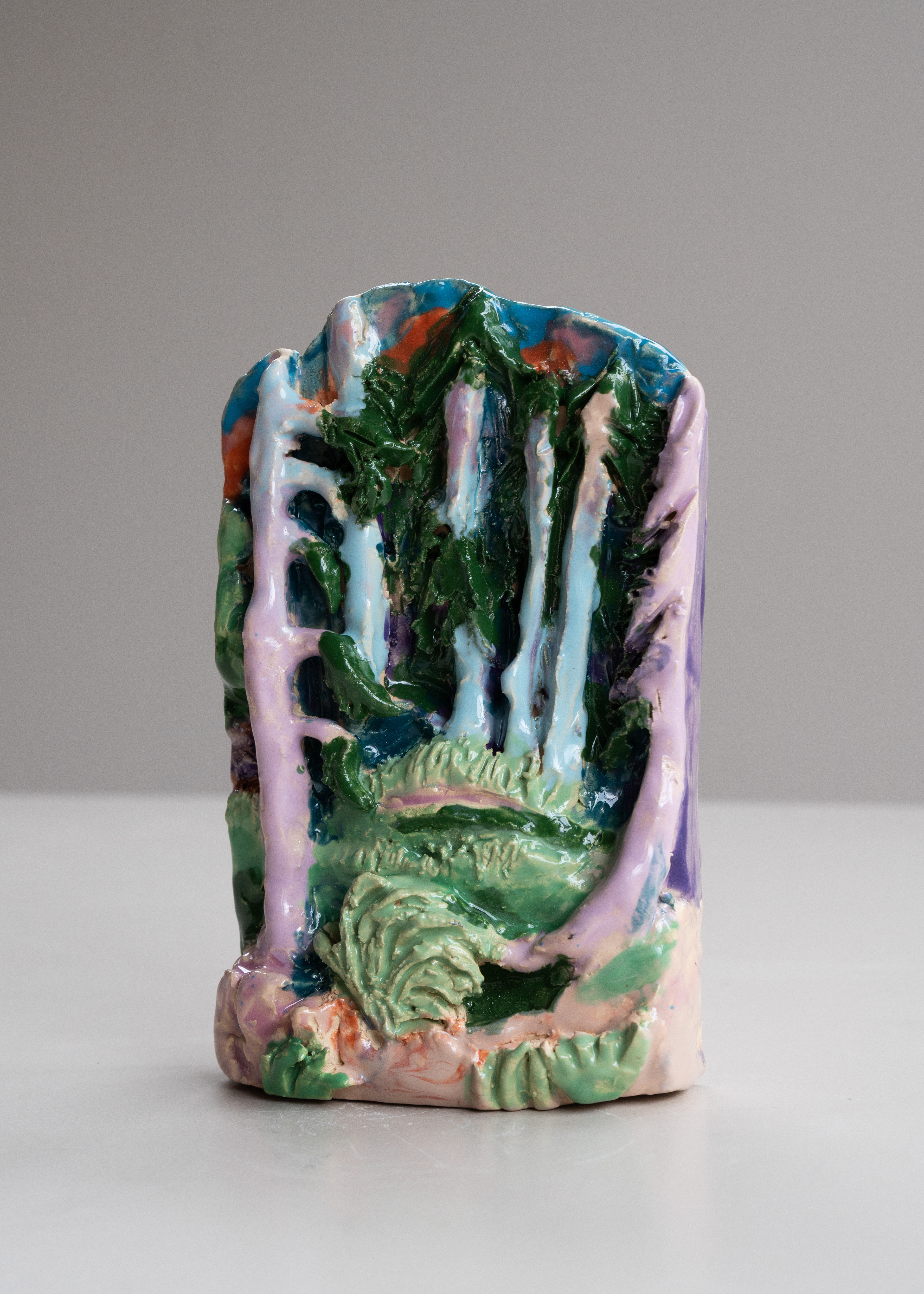Autumn Forest, Ernst Ludwig Kirchner, glazed ceramic, 19 x 11 x 4 cm, 2023