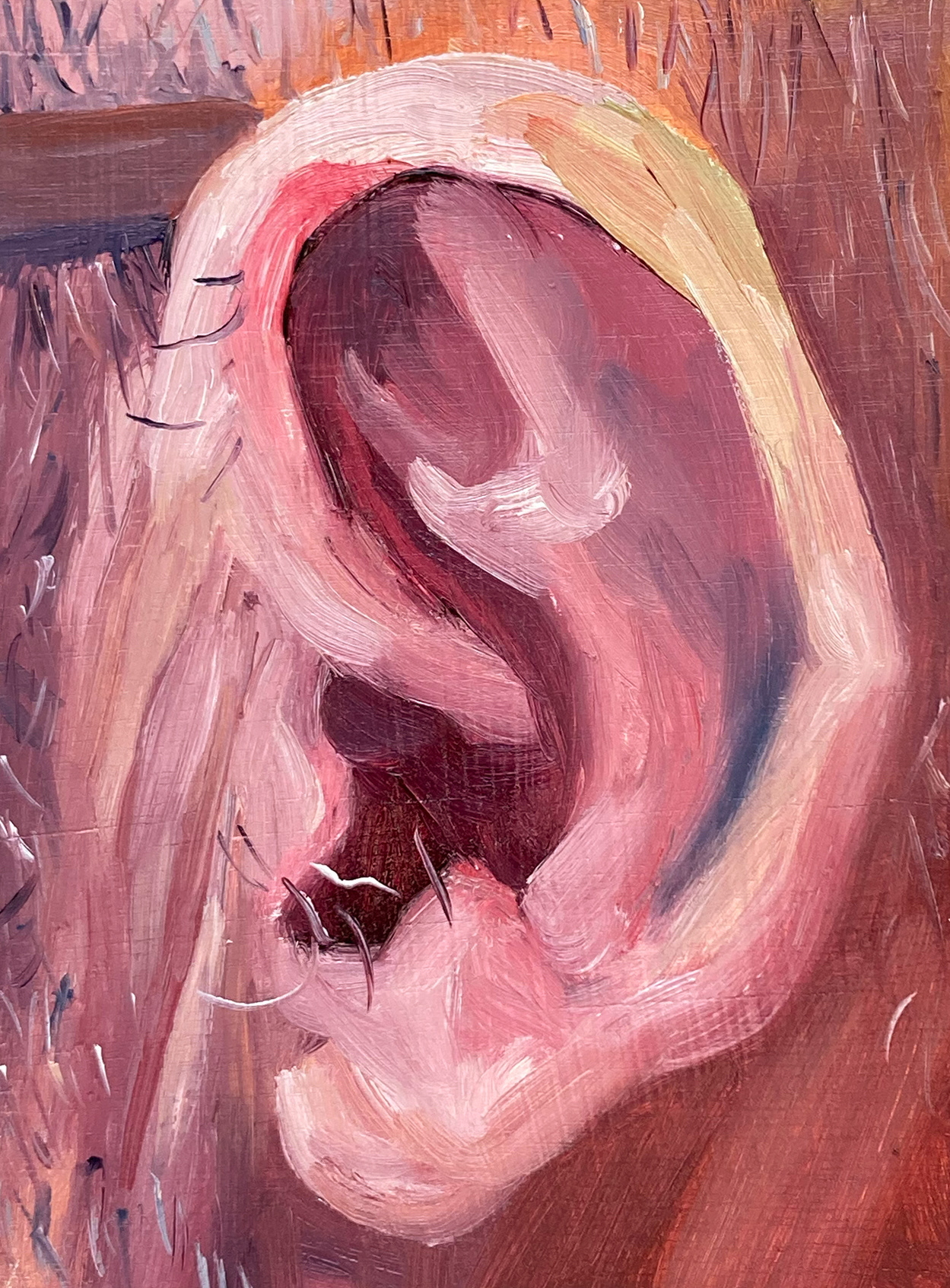 Do You Hear Me, oil on wood, 9,5 x 13 cm, 2022