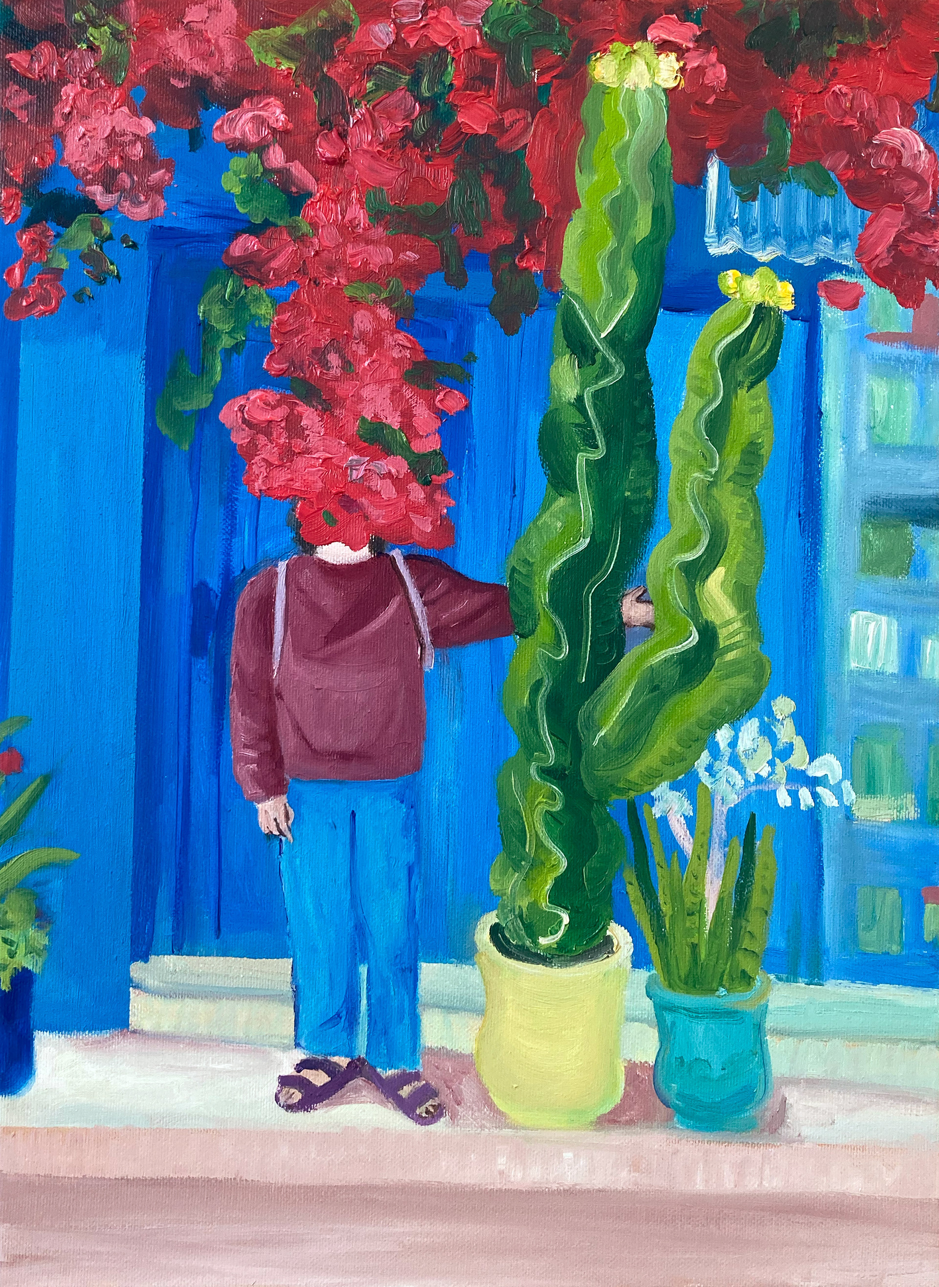 Zelfportret, oil on canvas, 30 x 40 cm, 2023