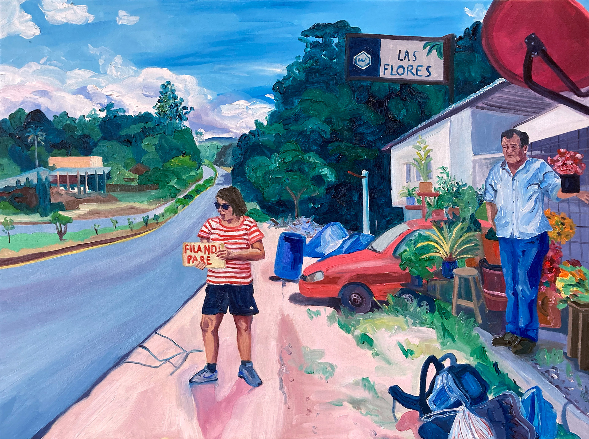 Liften, olieverf op doek, 60 x 80 cm, 2021