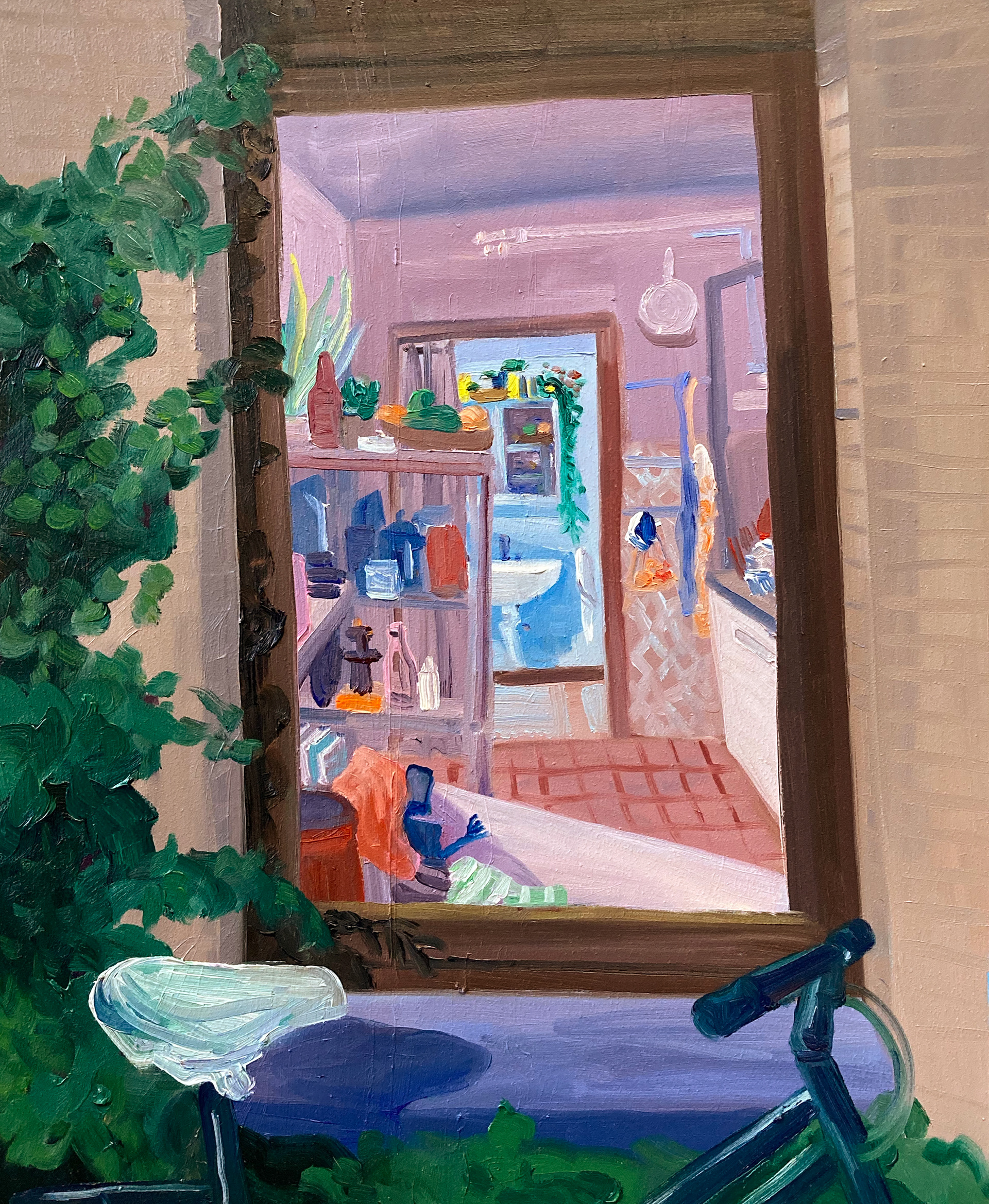 Rensstraat, oil on wood, 40 x 50 cm, 2022