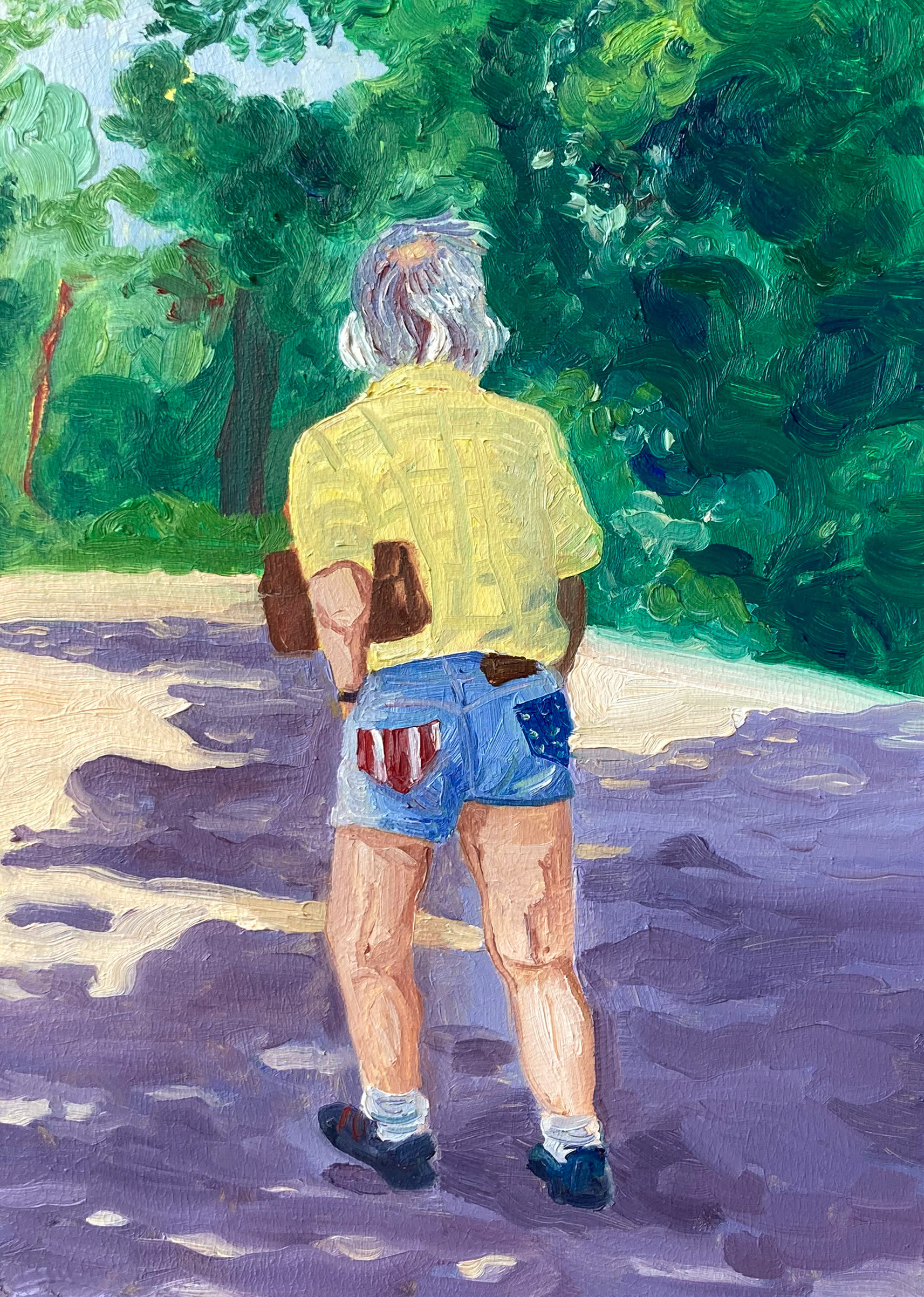 Een Beetje Amerika in Oostende, oil on wood, 21,5 x 30 cm, 2022