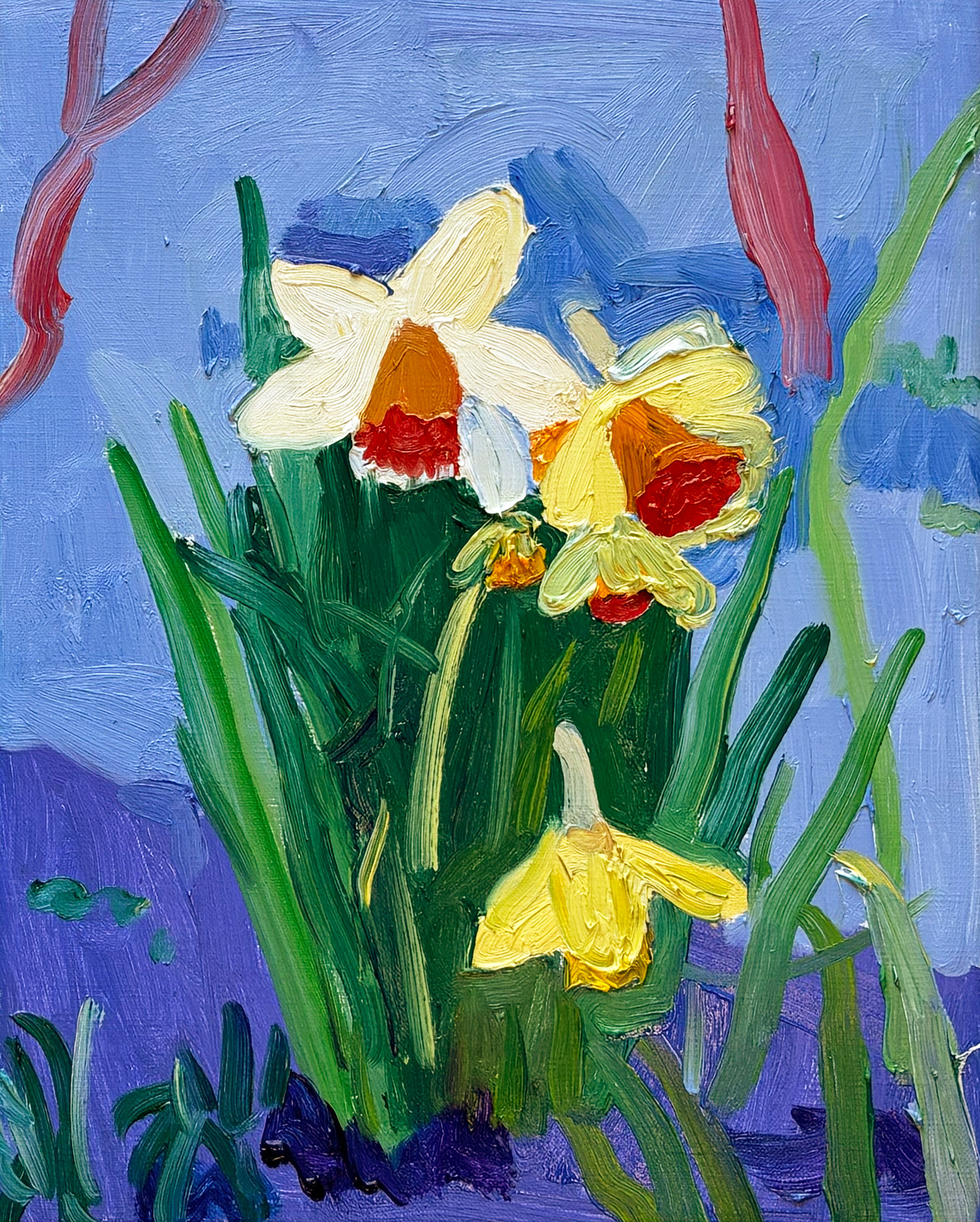 Daffodils, oil on canvas, 24 x 30 cm