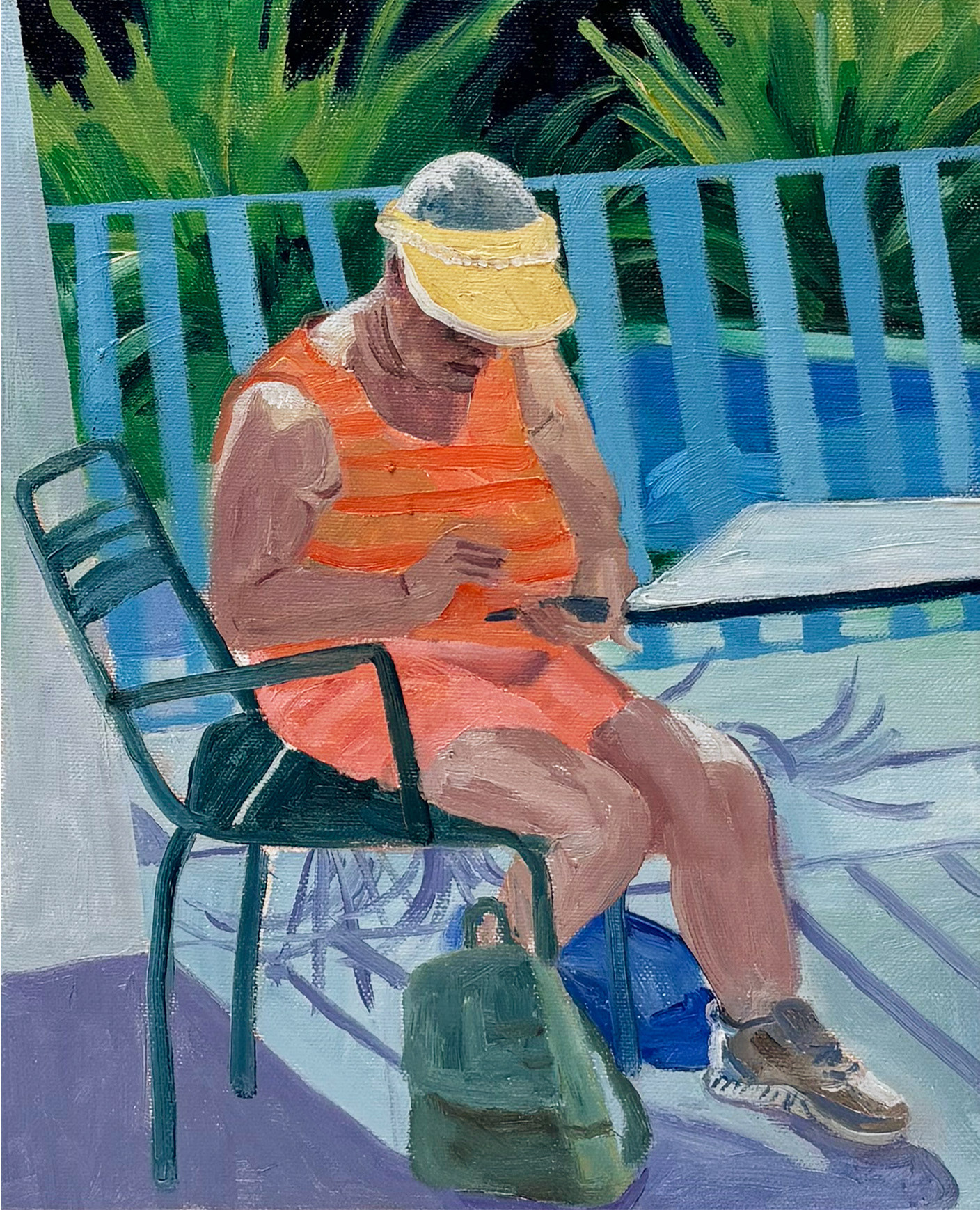 Just Checking, oil on canvas, 30 x 24 cm