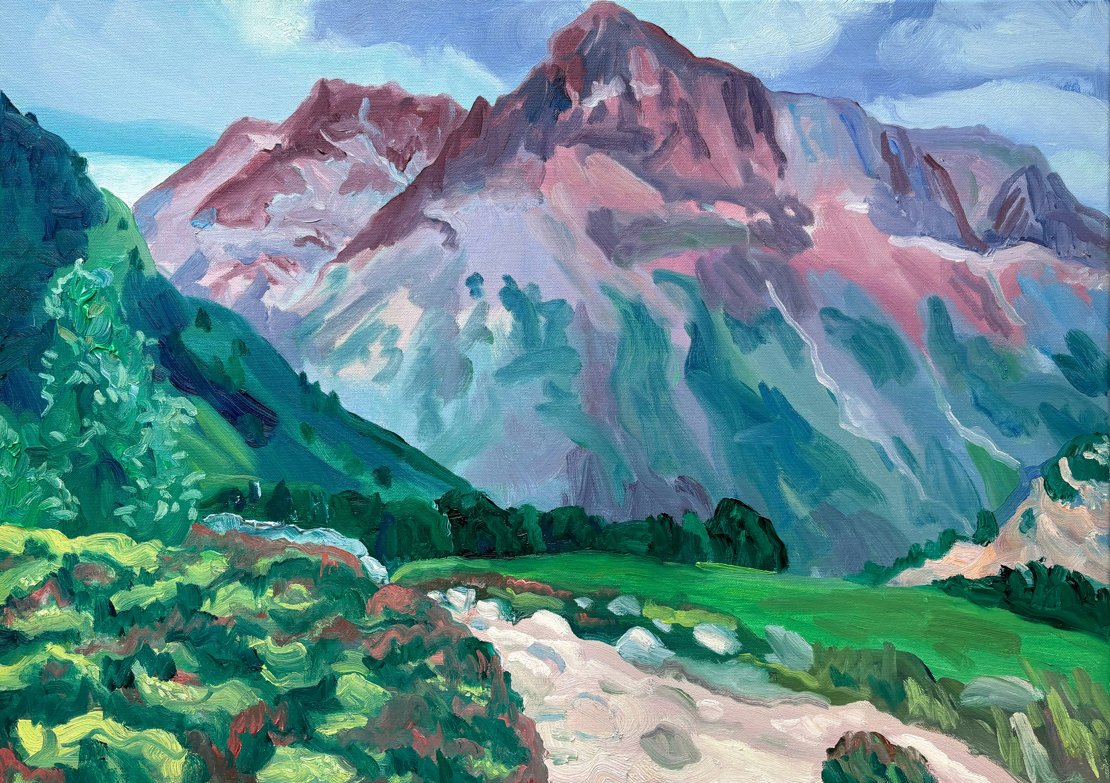 Cool Breeze in the Air, oil on canvas, 70 x 50 cm