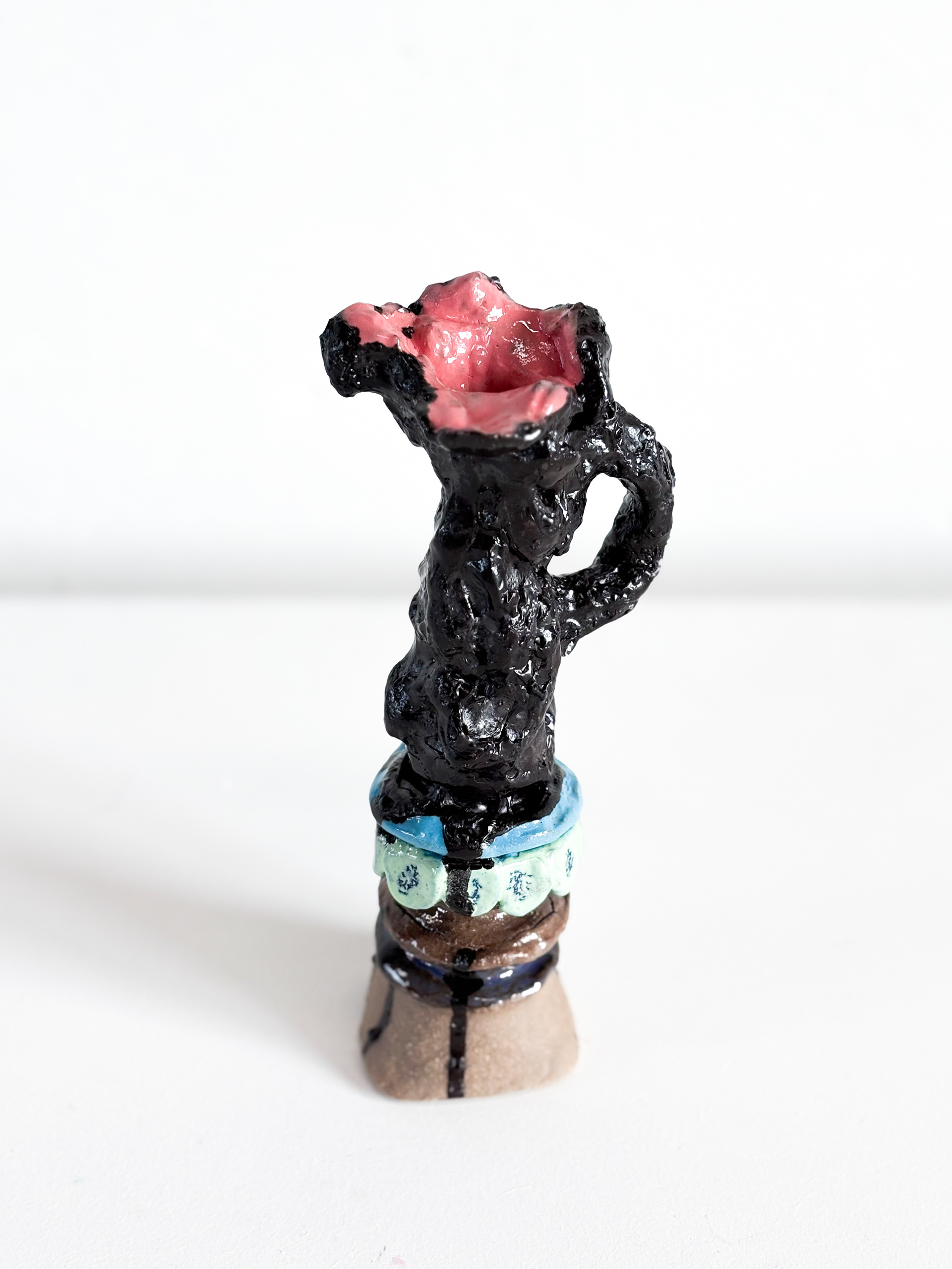 Candleholder °1, 22 x 8cm, glazed ceramic