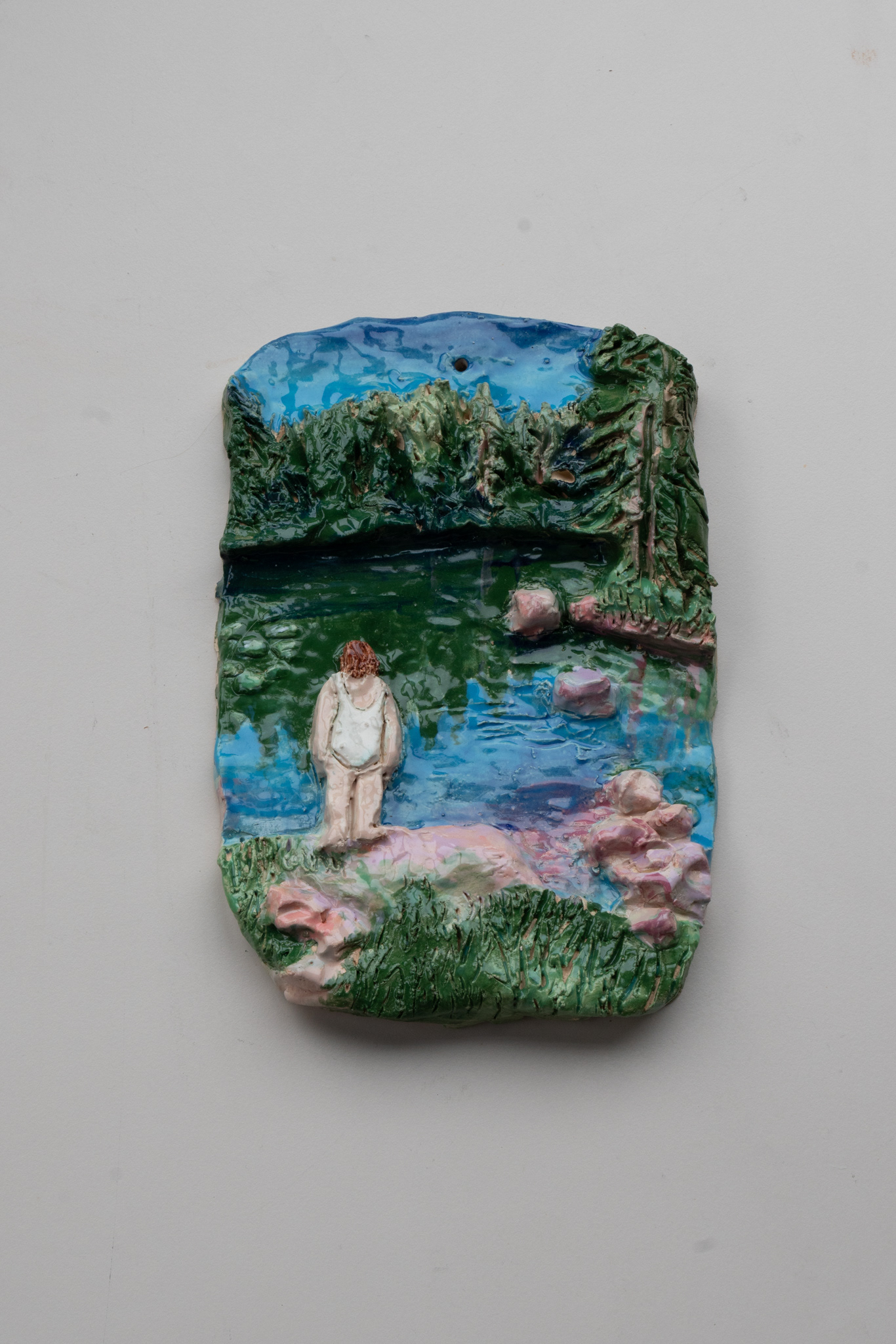 Morning Swim, glazed ceramic, 17 x 3 x 24 cm, 2023