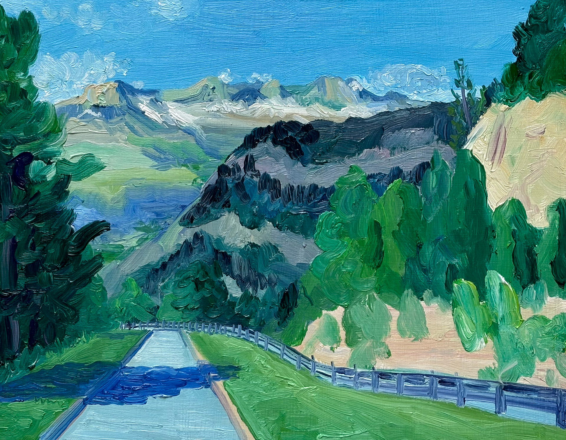 Dead End, 31,5 x 25 cm, oil on wood