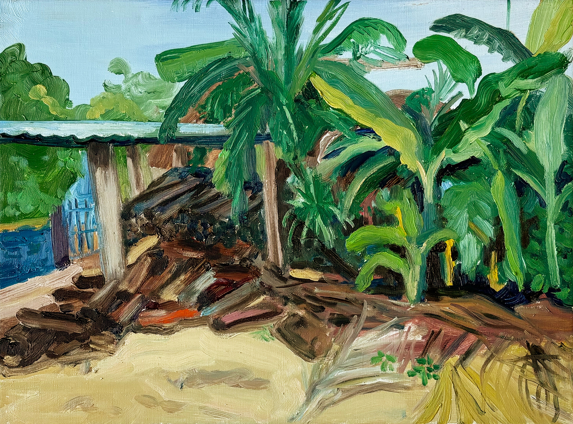 Mexican Village, oil on canvas, 30 x 40 cm,