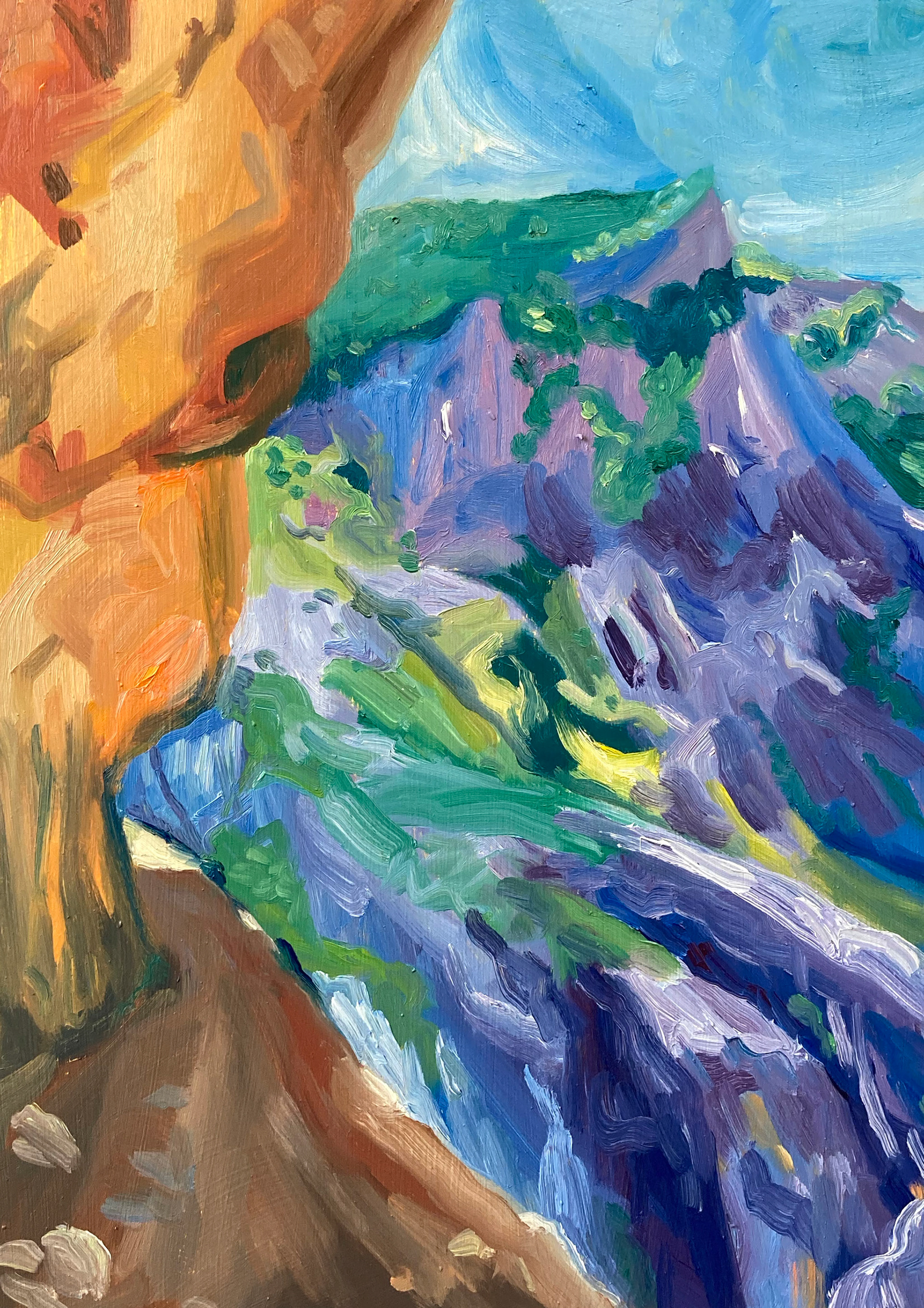 Rocky Landscape Spain, oil on wood, 30 x 40 cm, 2022