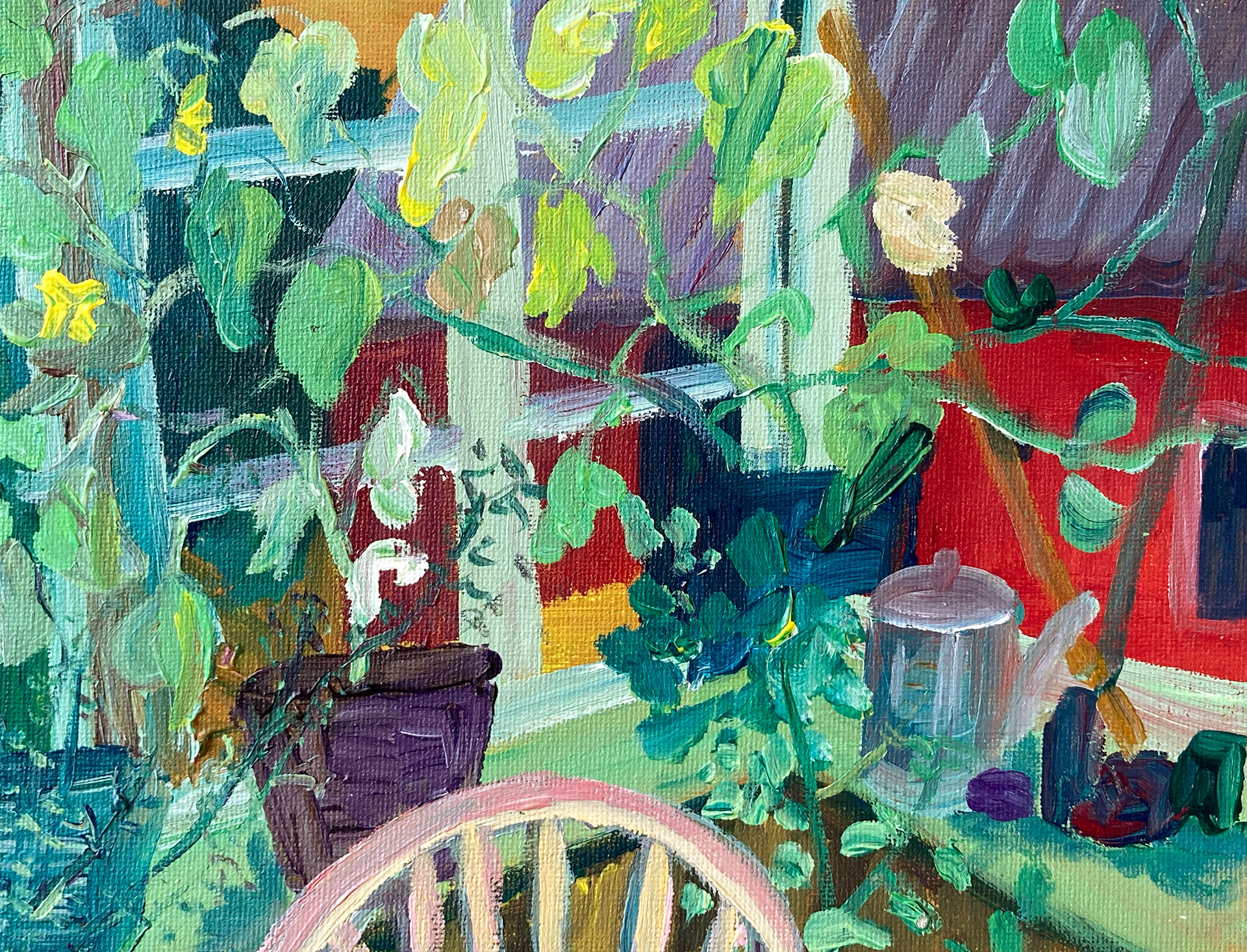 De Veranda I, acrylic on canvas, 18 x 24 cm, 2022