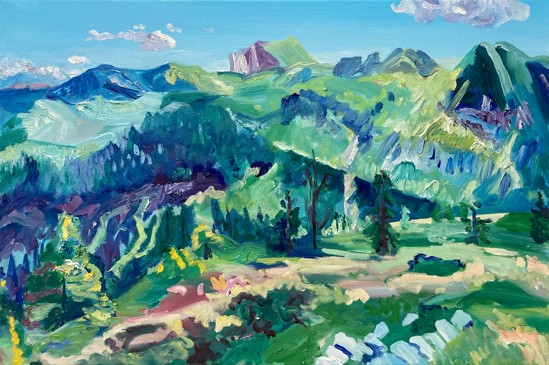 La Piana, Italia, oil on canvas, 40 x 60 cm, 2022