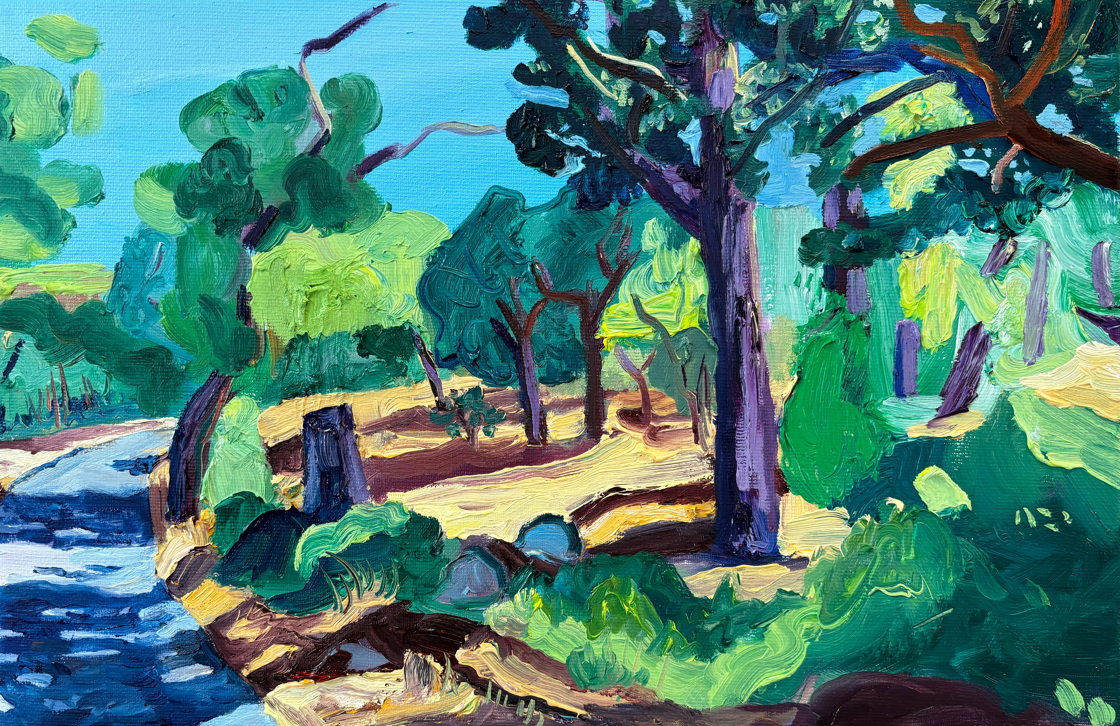 Pad in portugal, 27 x 41 cm, oil on canvas