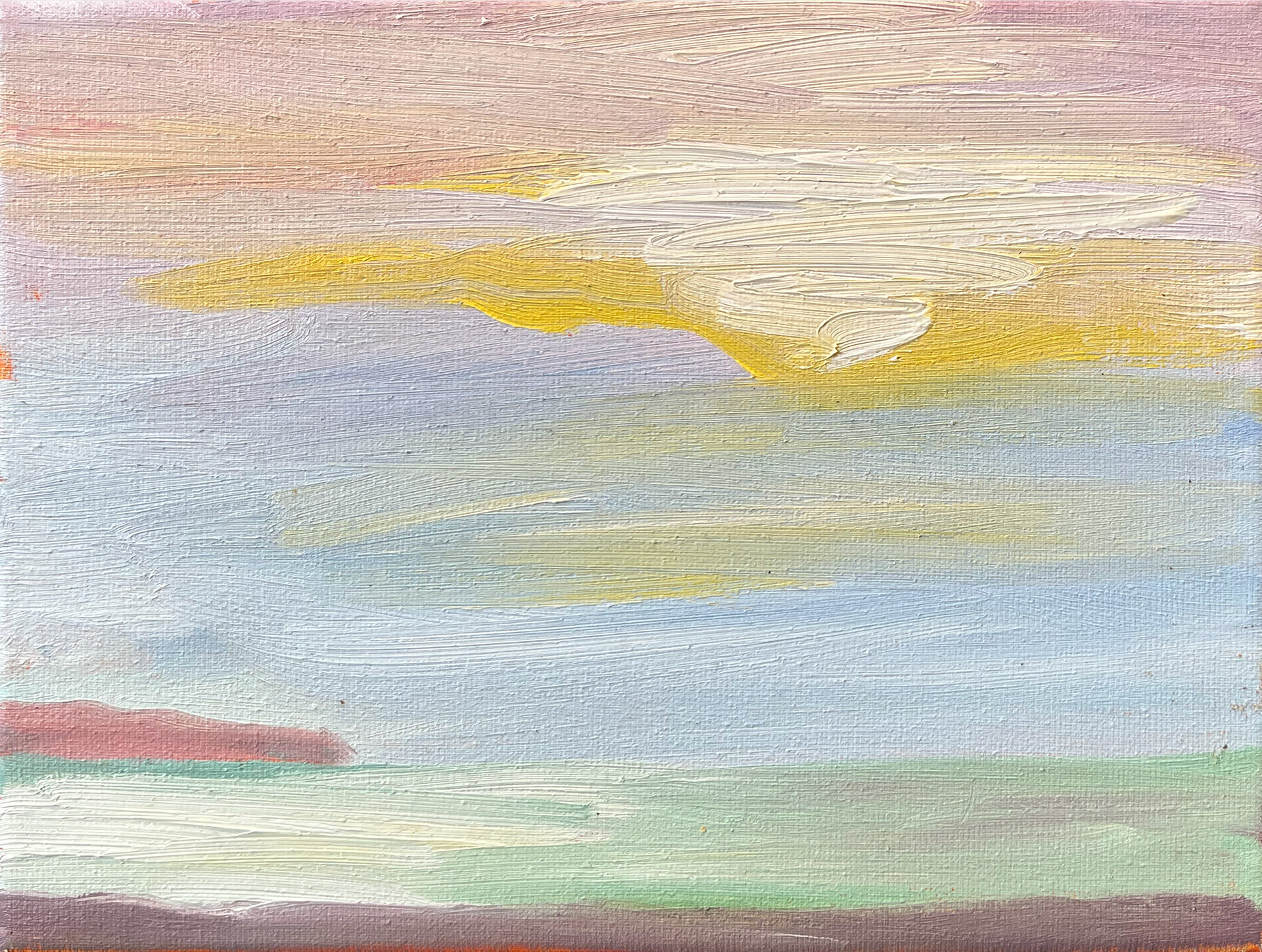 Zee Lucht Cap Blanc-Nez, oil on canvas, 18 x 24 cm, 2022