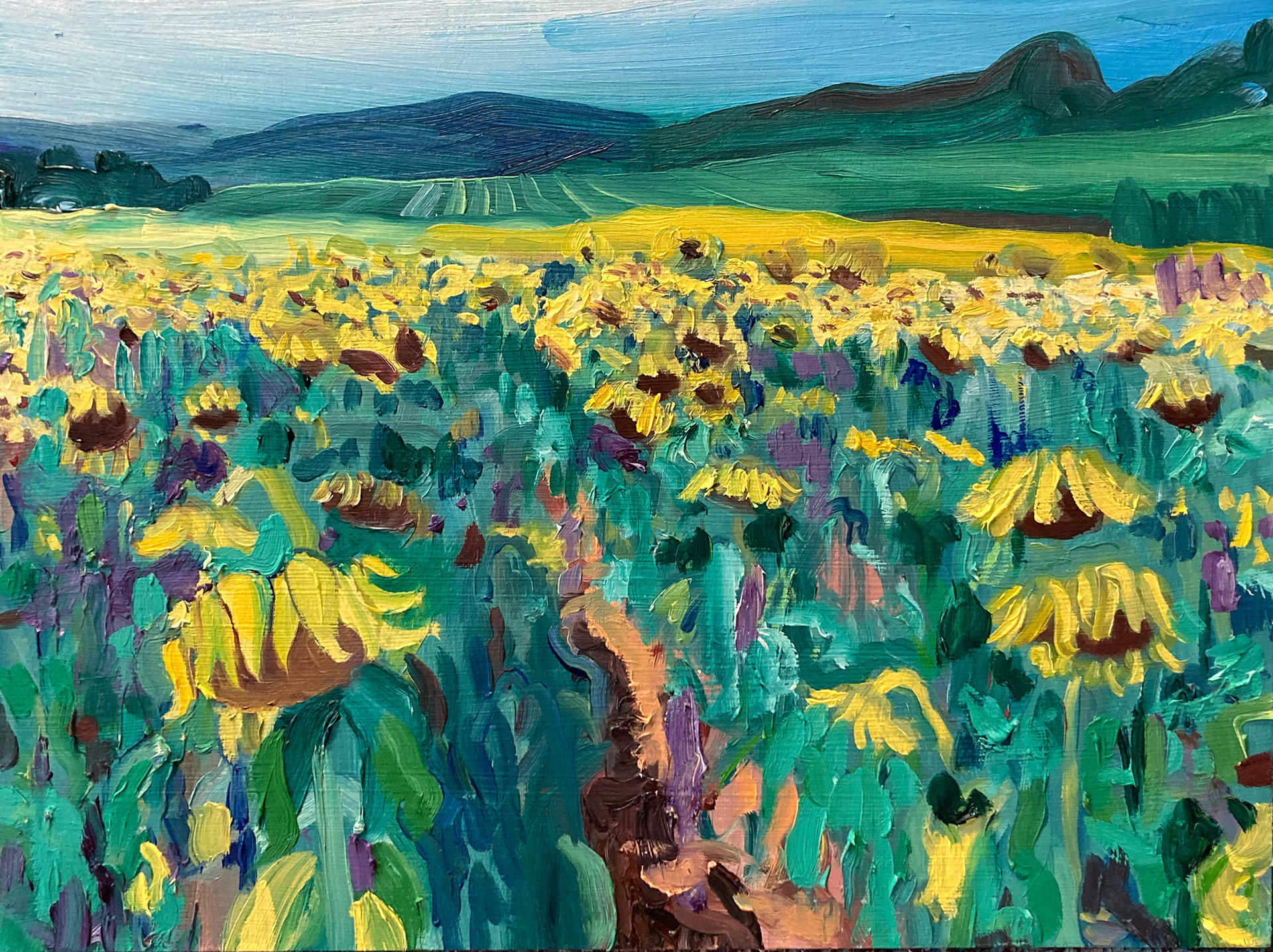 Ventoux, oil on wood, 35 x 45 cm