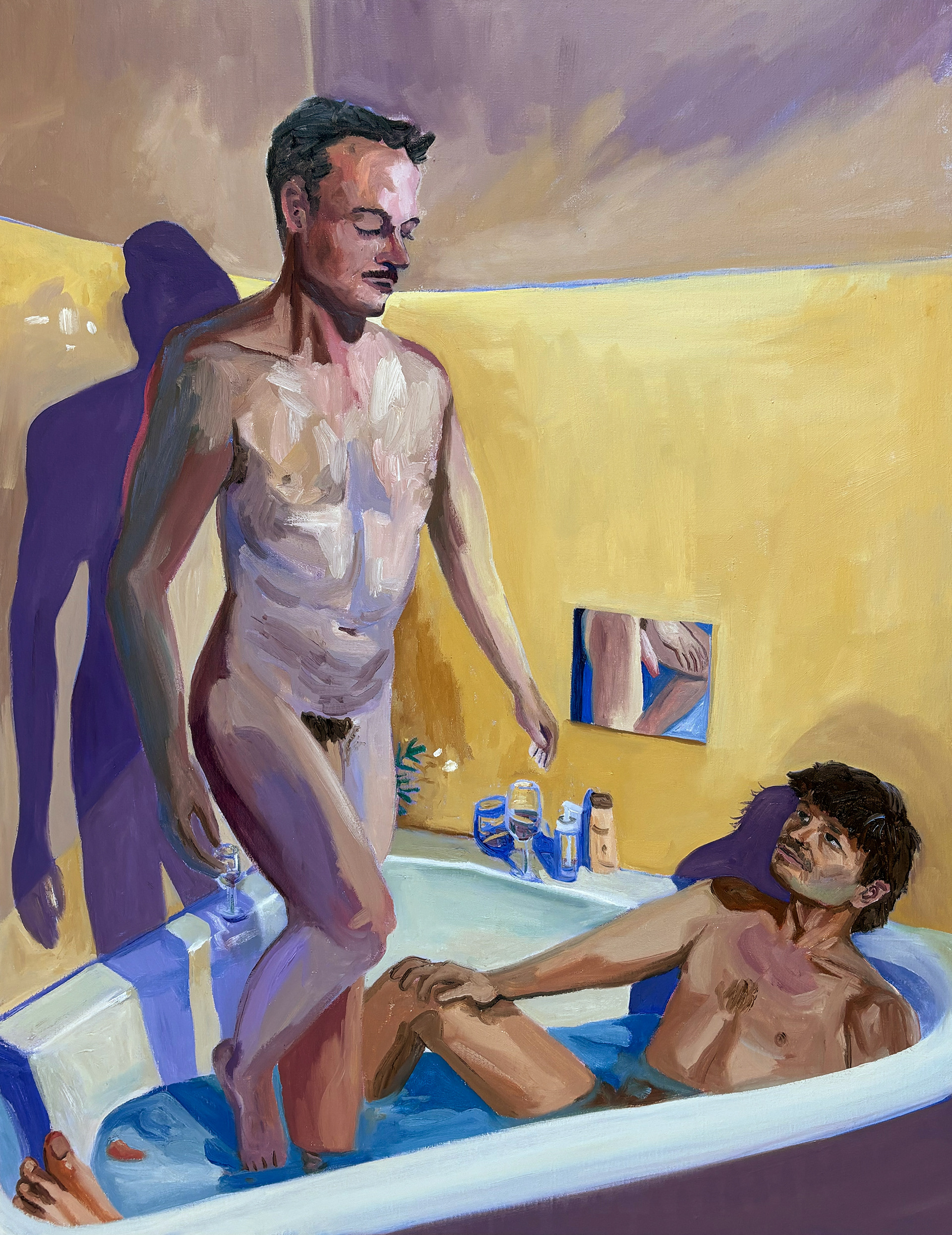 Bram en Angelo, oil on canvas, 70 x 90 cm