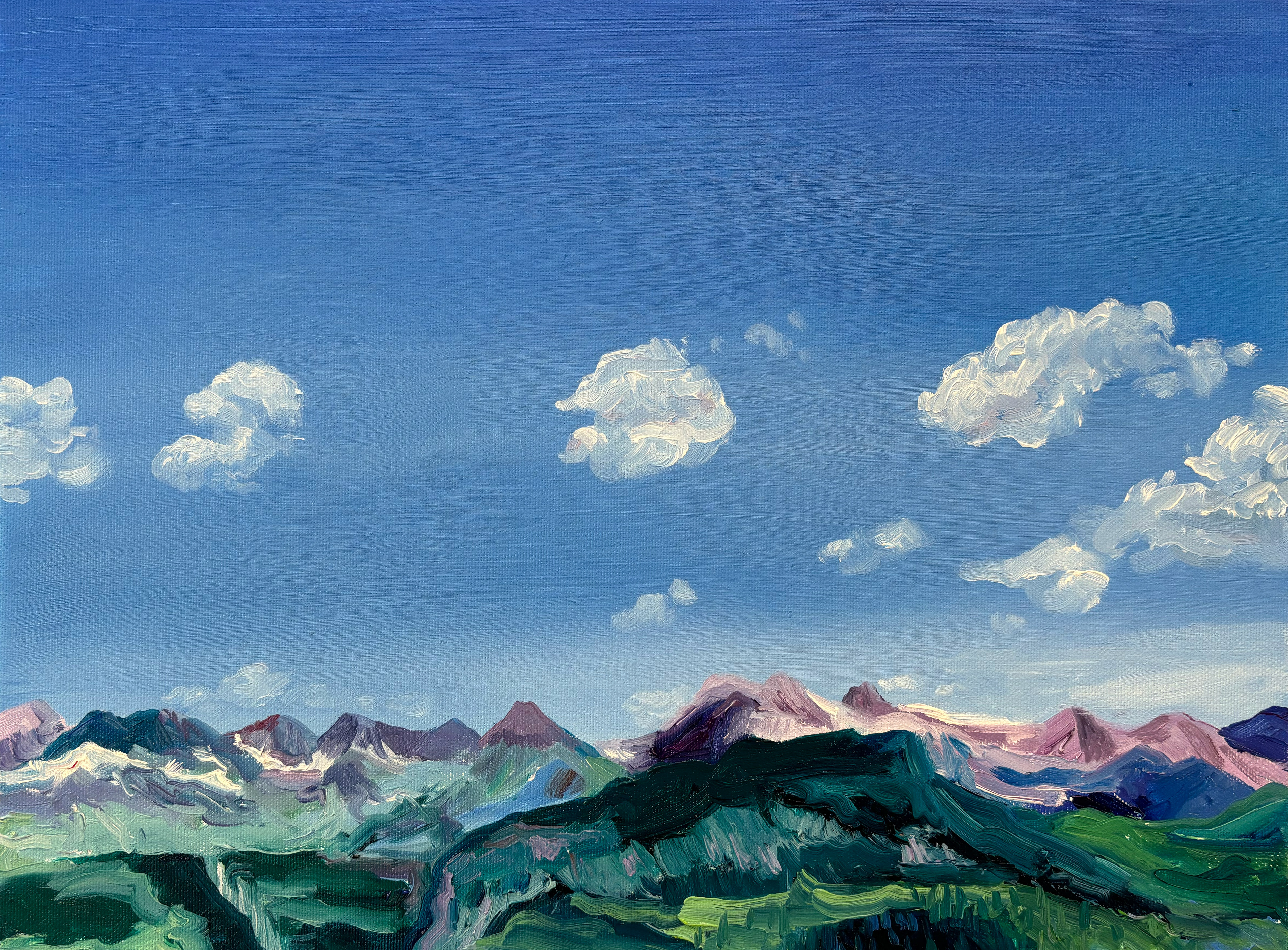 Compositie met Wolken, oil on canvas