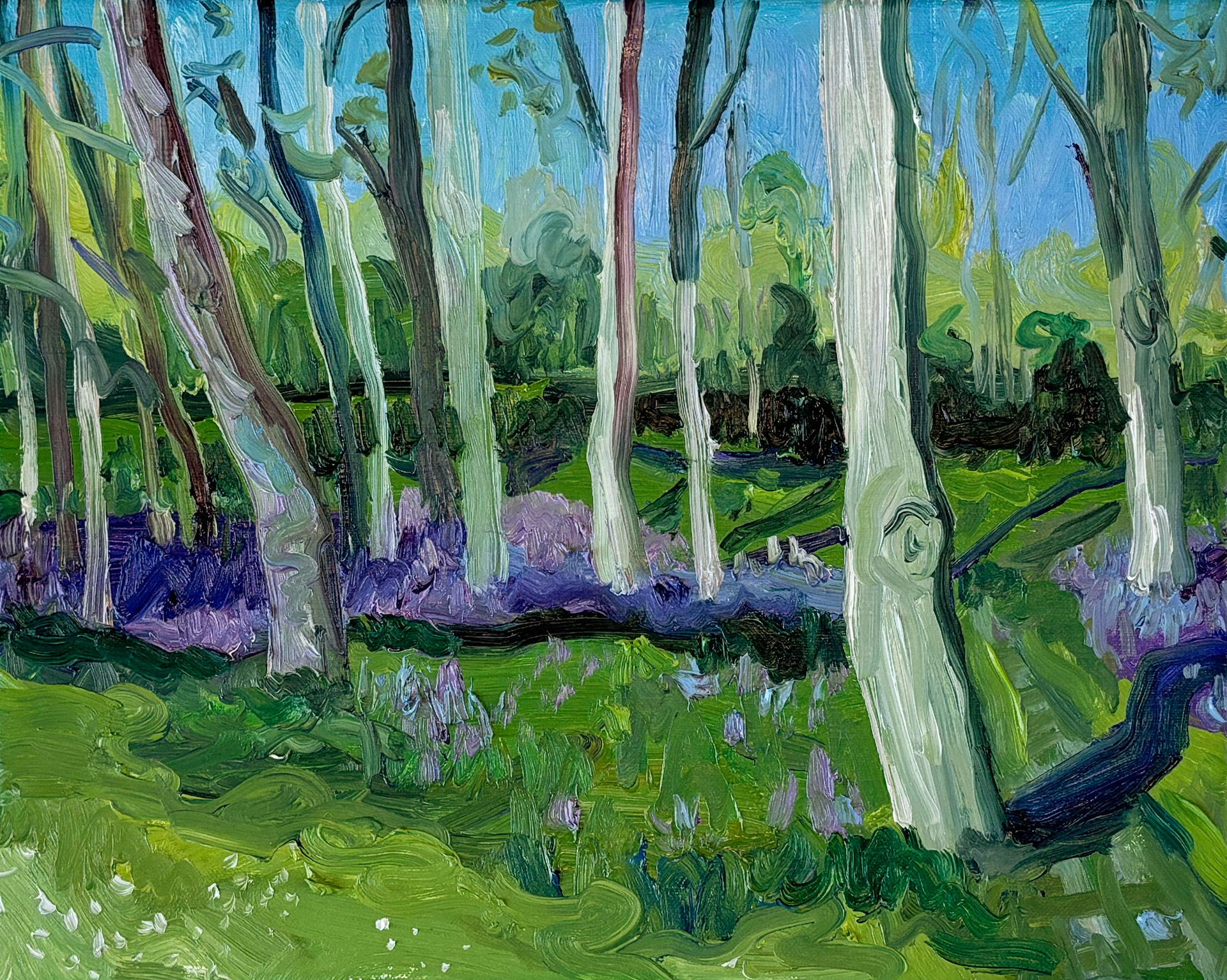 't Bosje, oil on canvas, 24 x 30 cm,