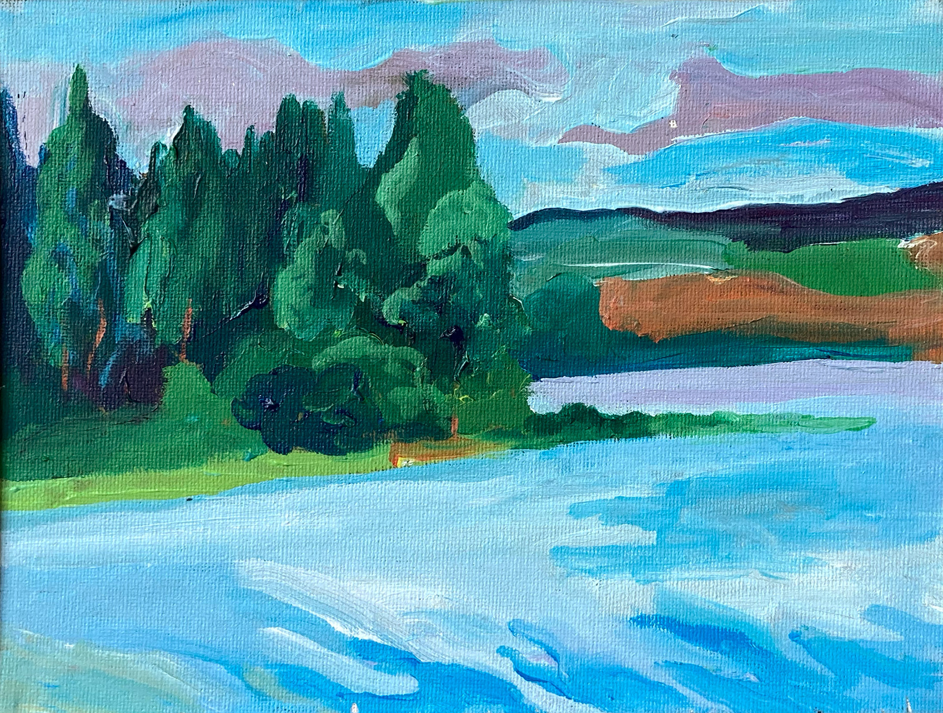Zweden, meer , acrylic on canvas, 24 x 18 cm, 2022