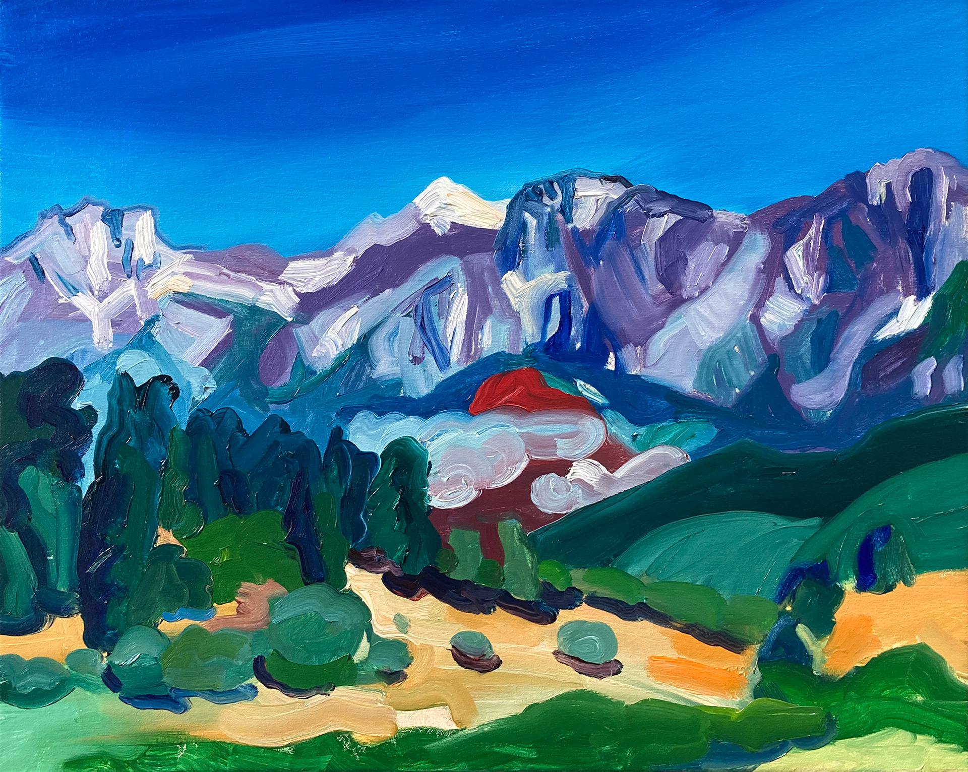 Picos, olieverf op doek, 40 x 50 cm, 2021