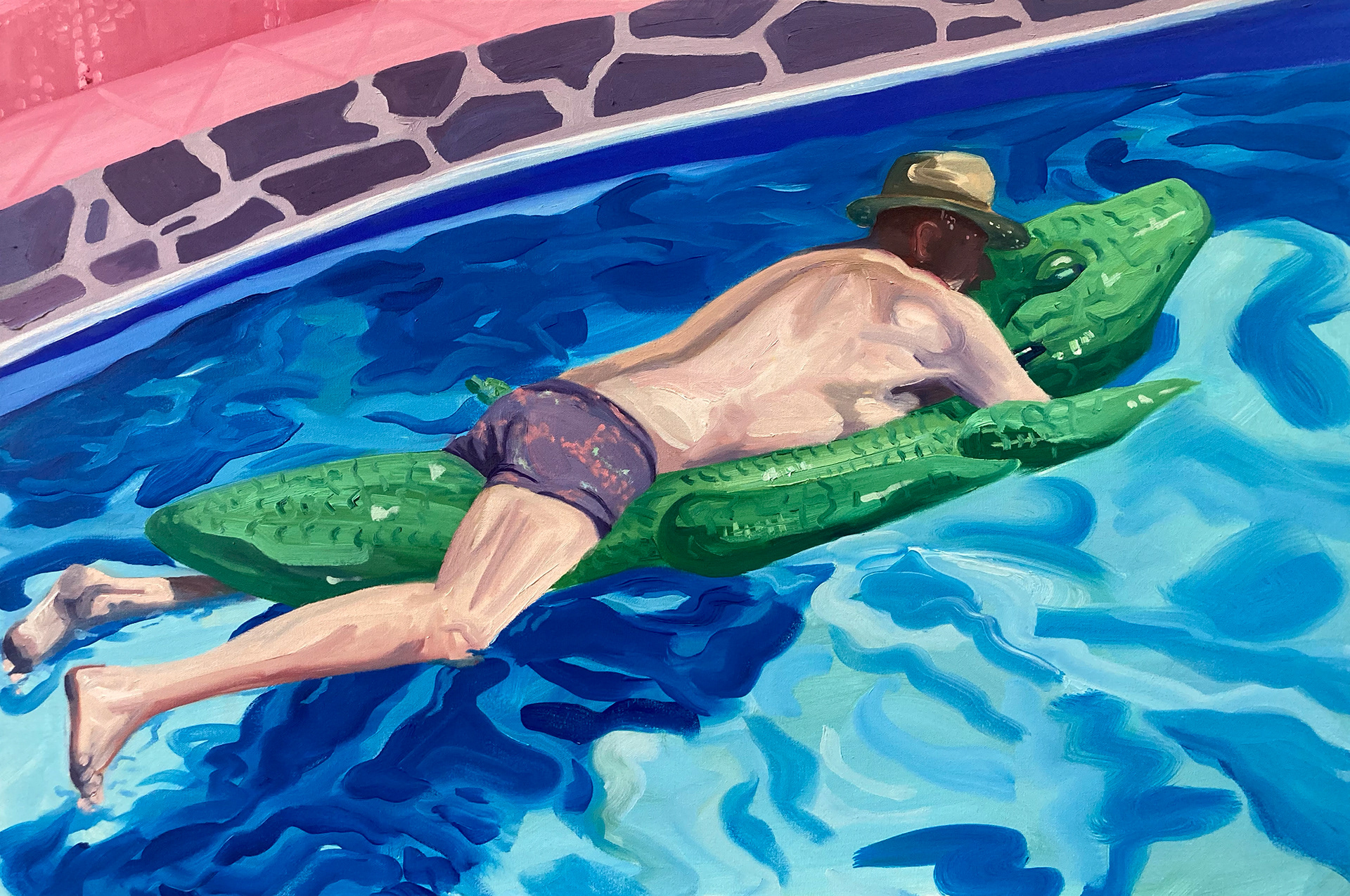 Hans krokodil, oil on canvas, 60 x 90 cm, 2021