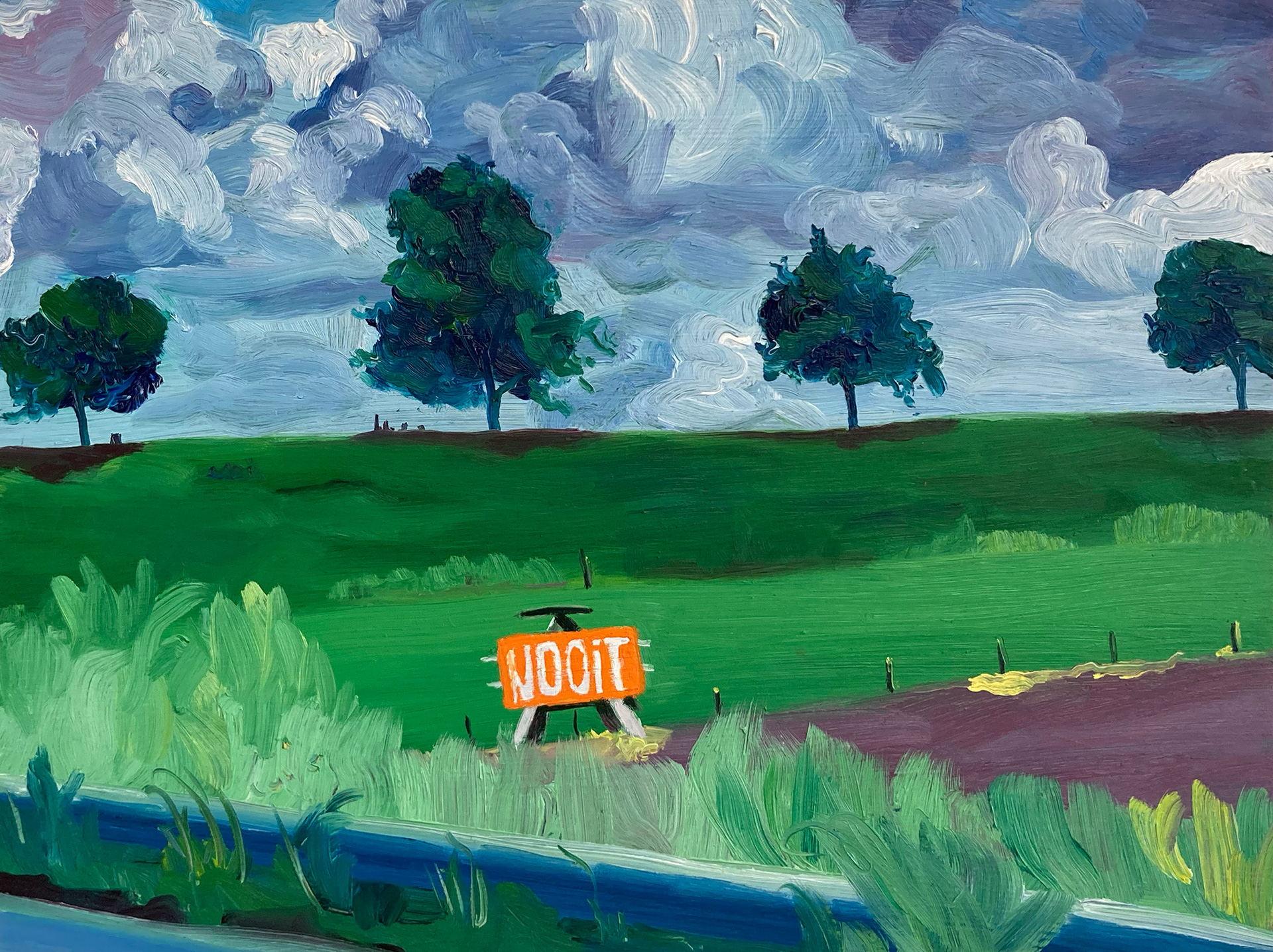 Ventilus, oil on wood, 30 x 40 cm, 2022