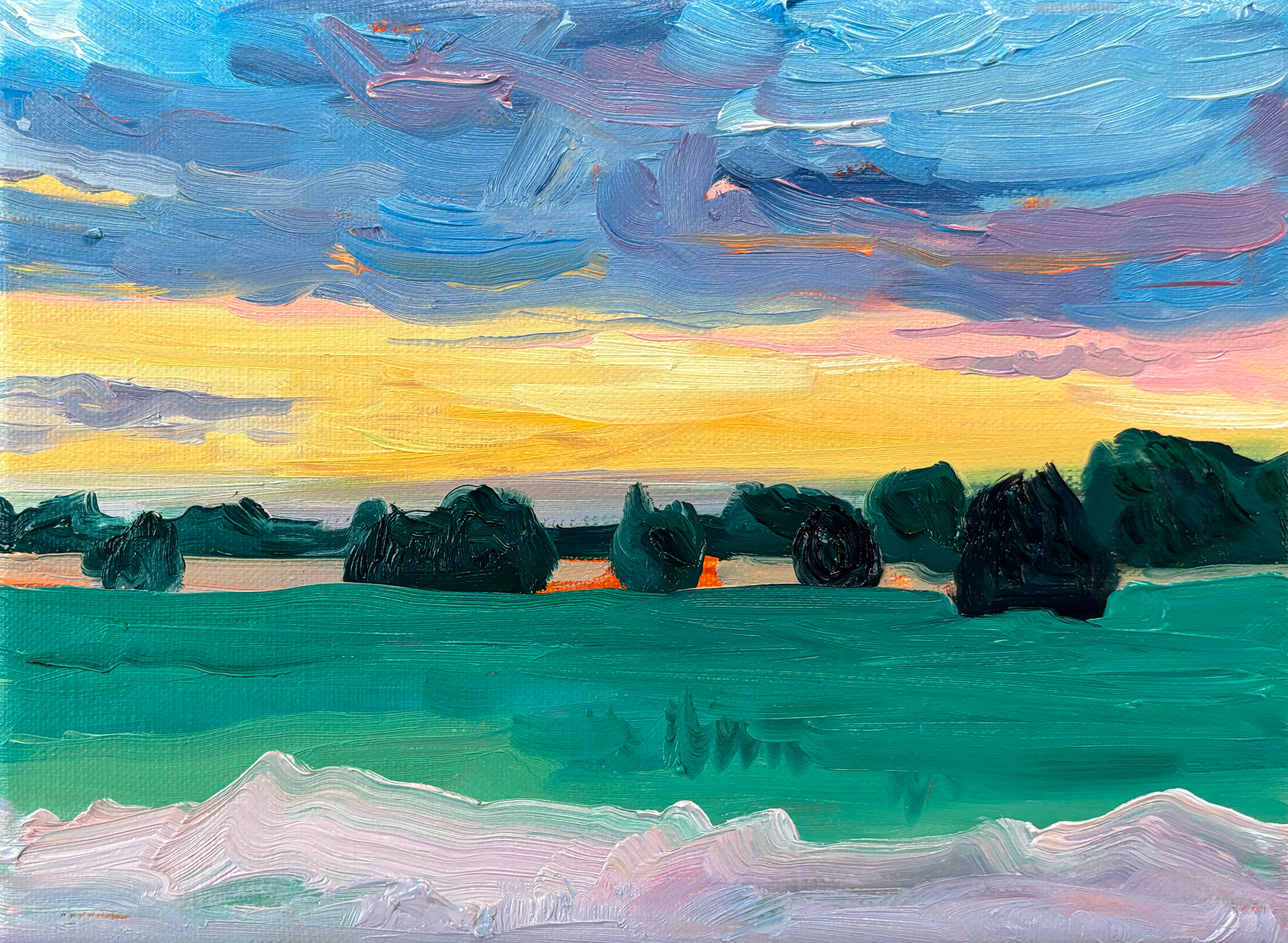 Vlaanderen, oil on canvas, 18 x 13 cm