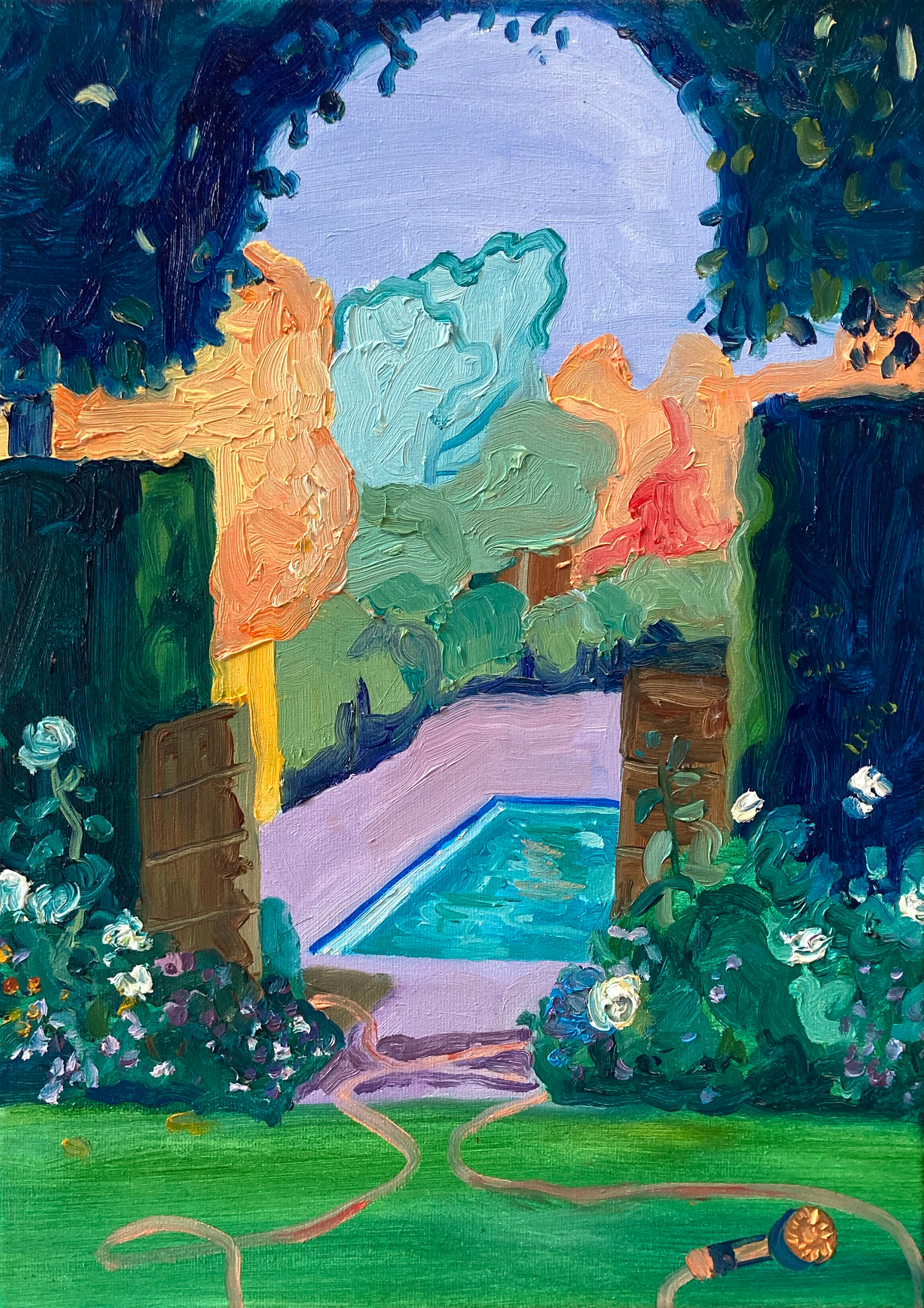 Farewell, olieverf op doek, 24 x 30 cm, 2021 