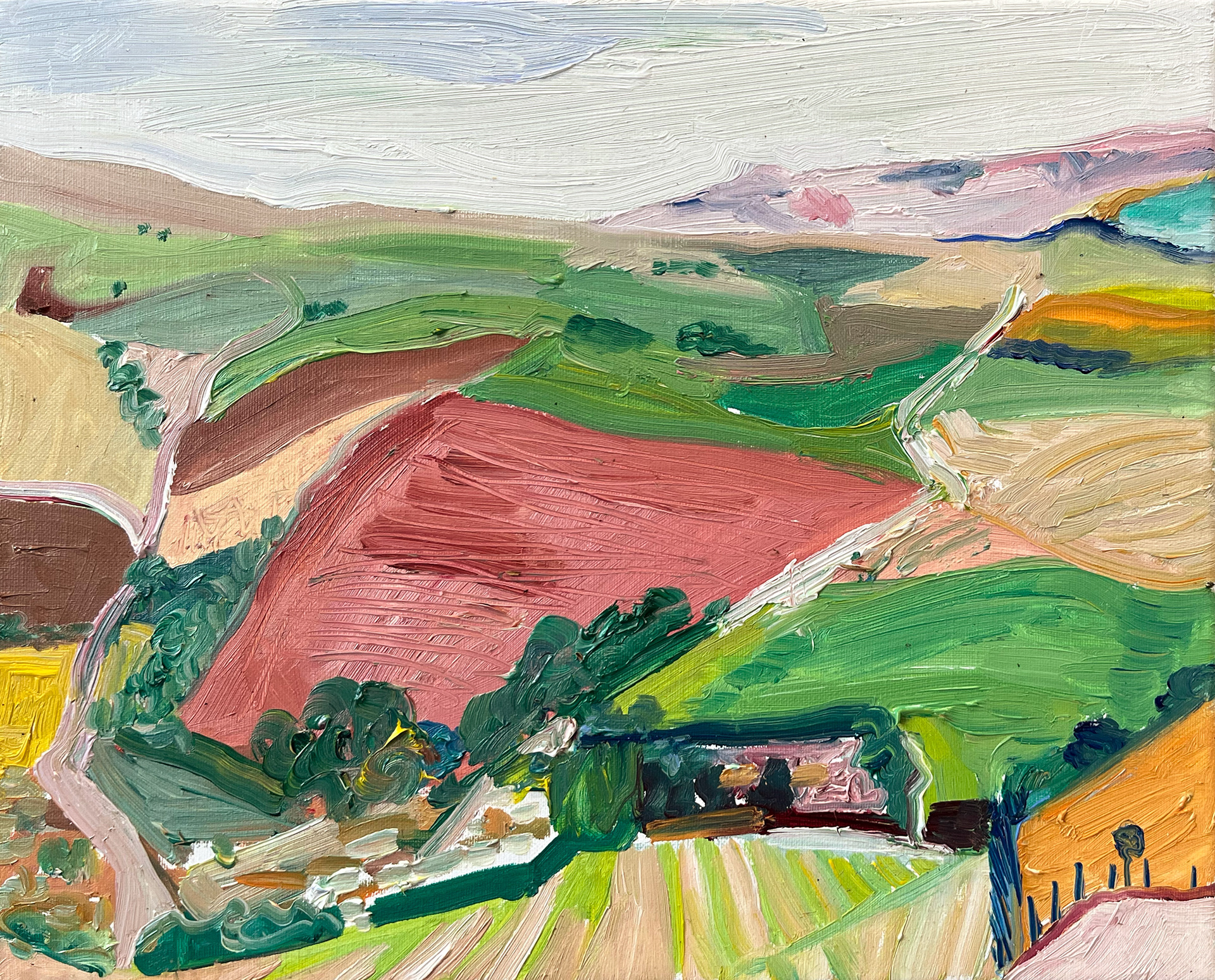 Escalles, oil on canvas, 24 x 30 cm, 2022