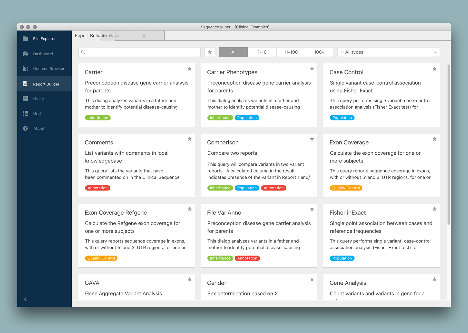 Sequence Miner Card View