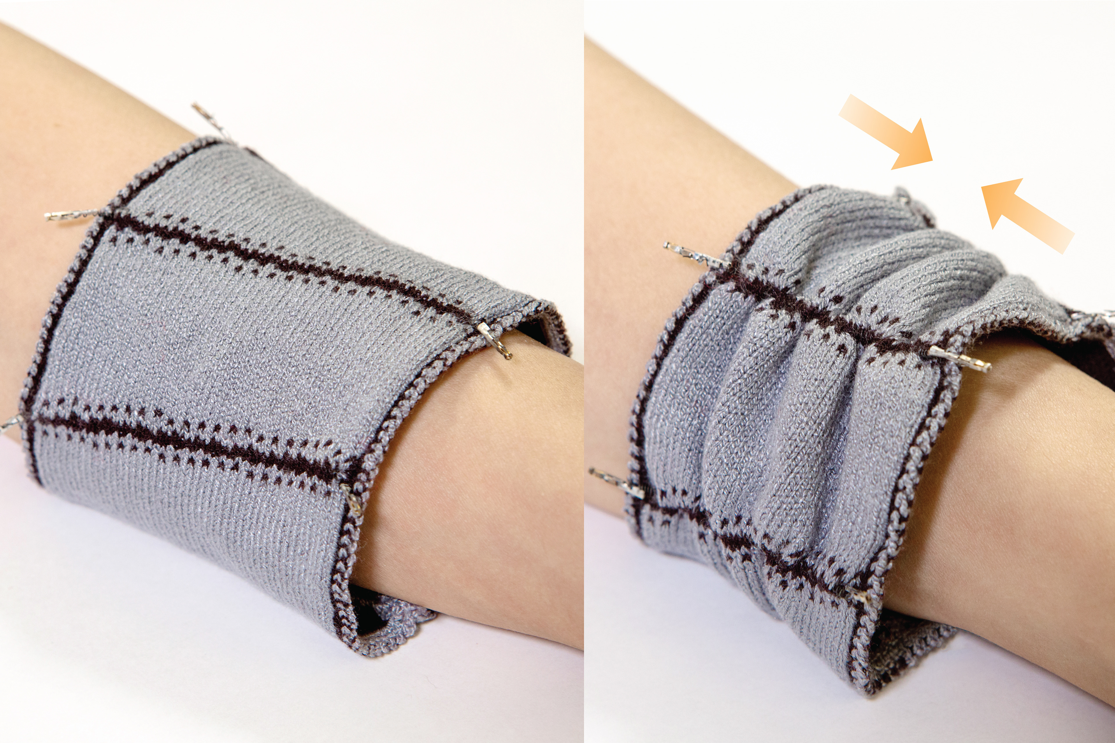 KnitDermis brushing interface during actuation.