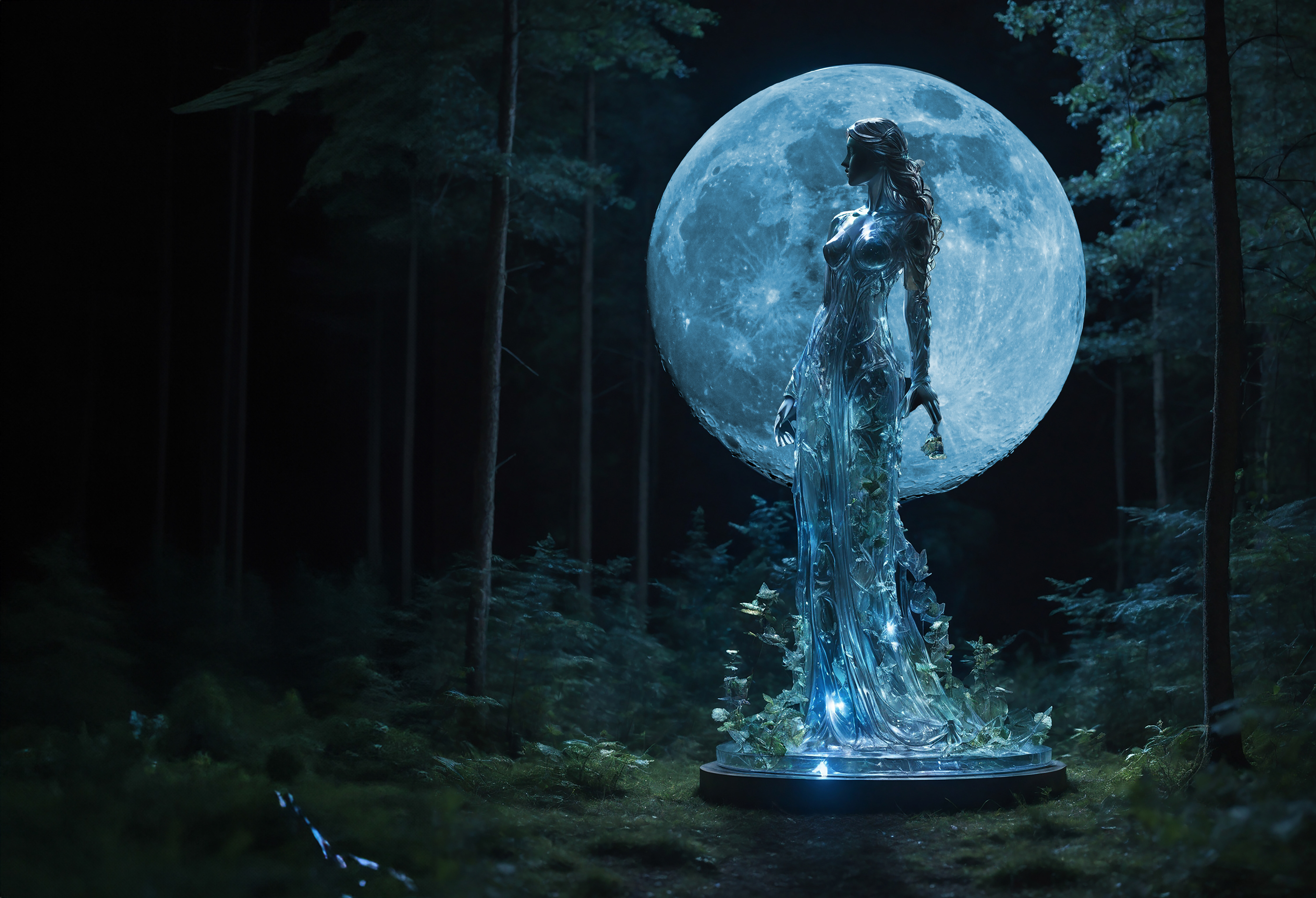 eisige Vollmondnacht