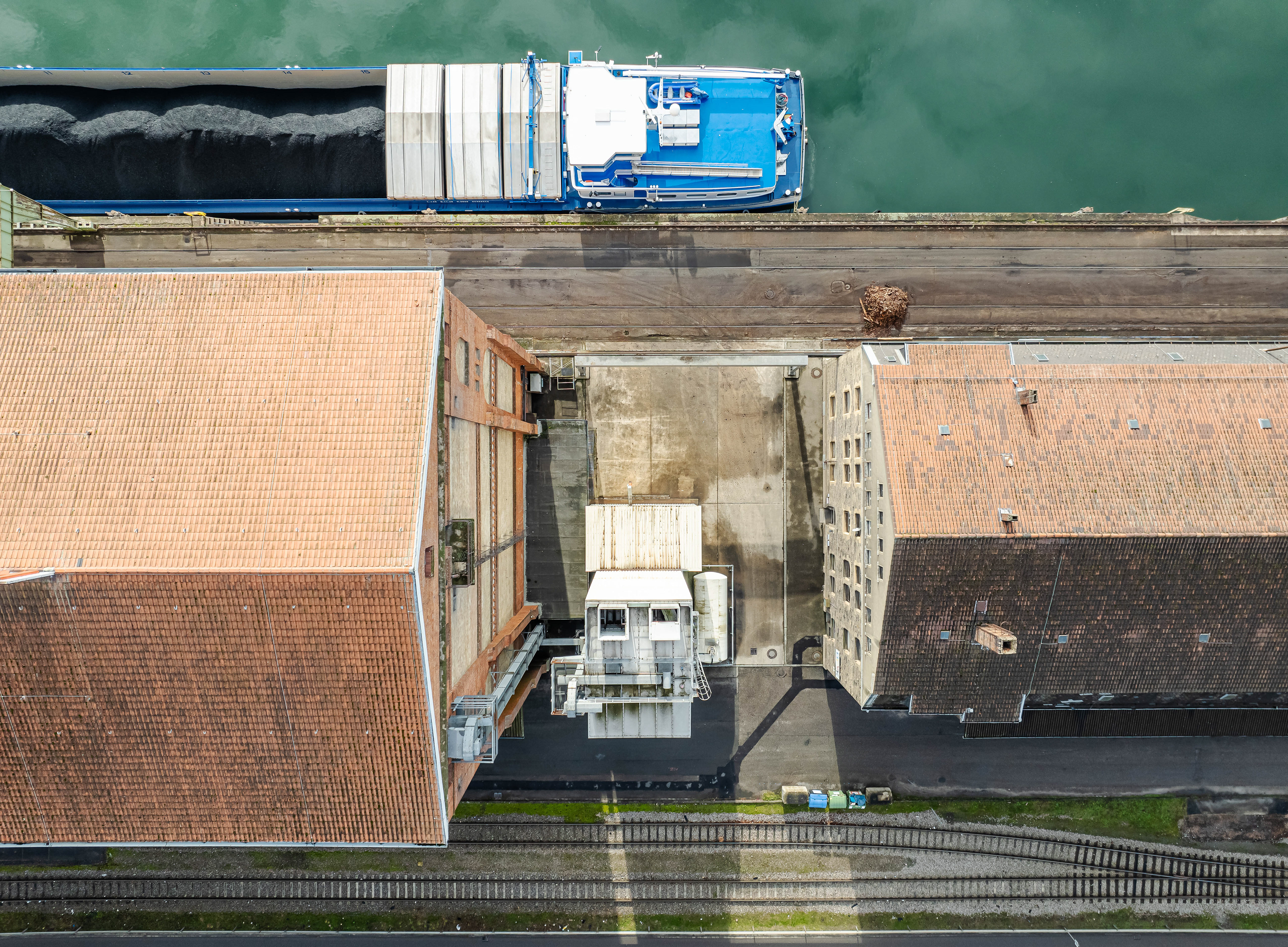 Getreidelagerhaus Vogelperspektive