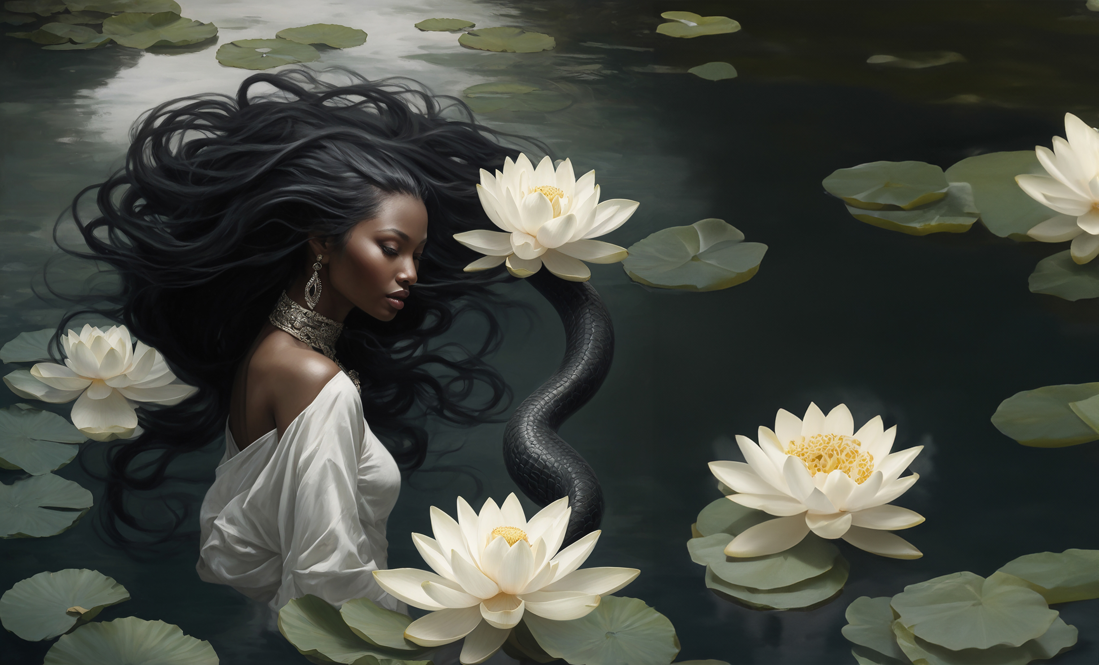 Schönheit gewürzt mit schwarzer Mamba