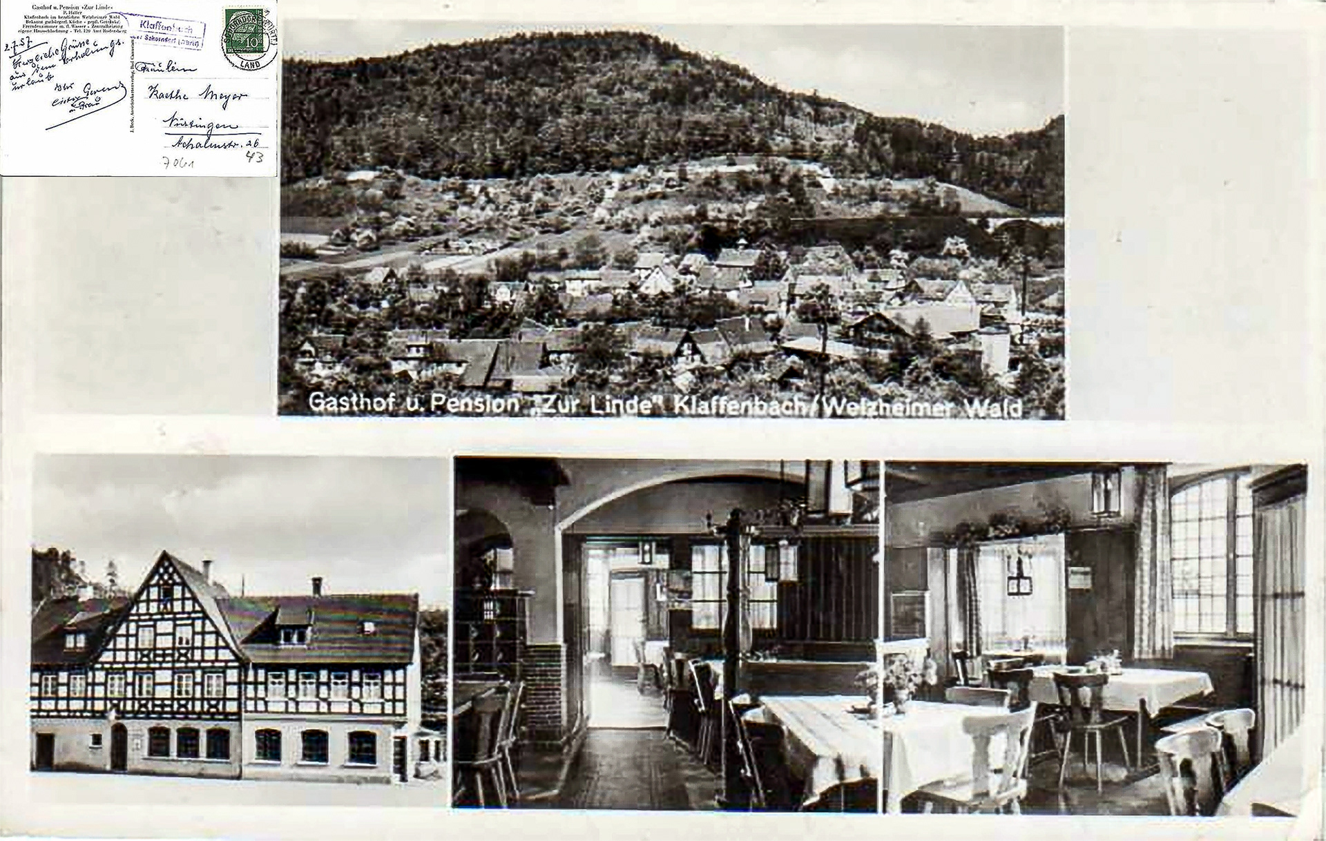 Postkarte 1956