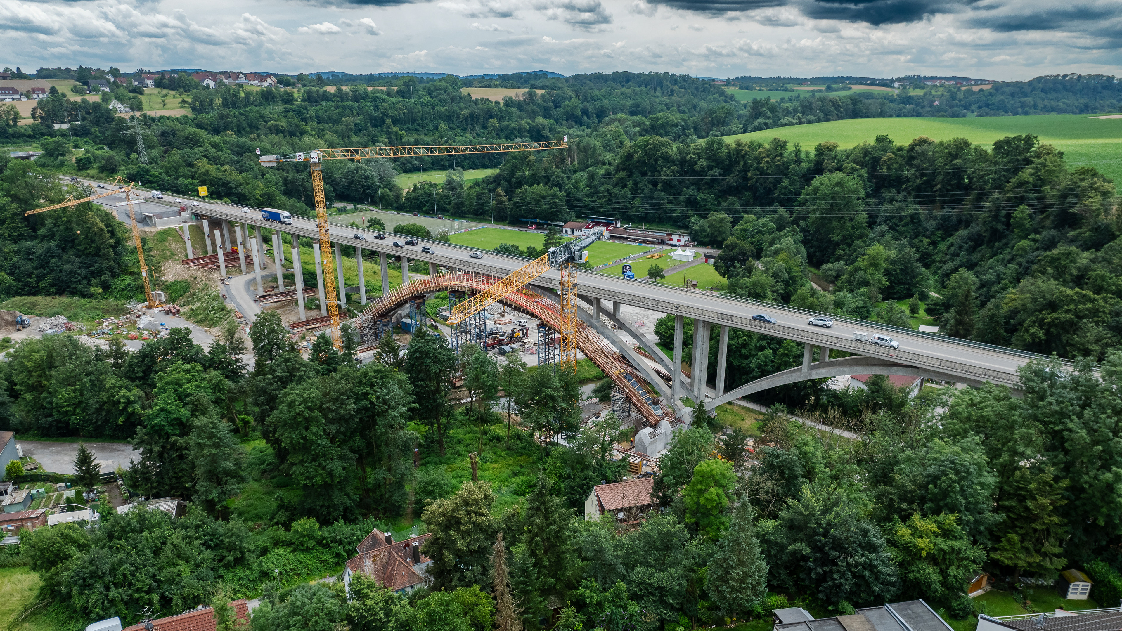 Murrtalviadukt II im Juli 2024