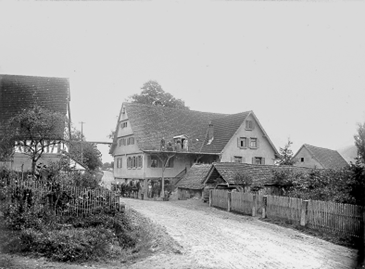 vor dem Bau der B14 um 1900  - J. Küenzlen