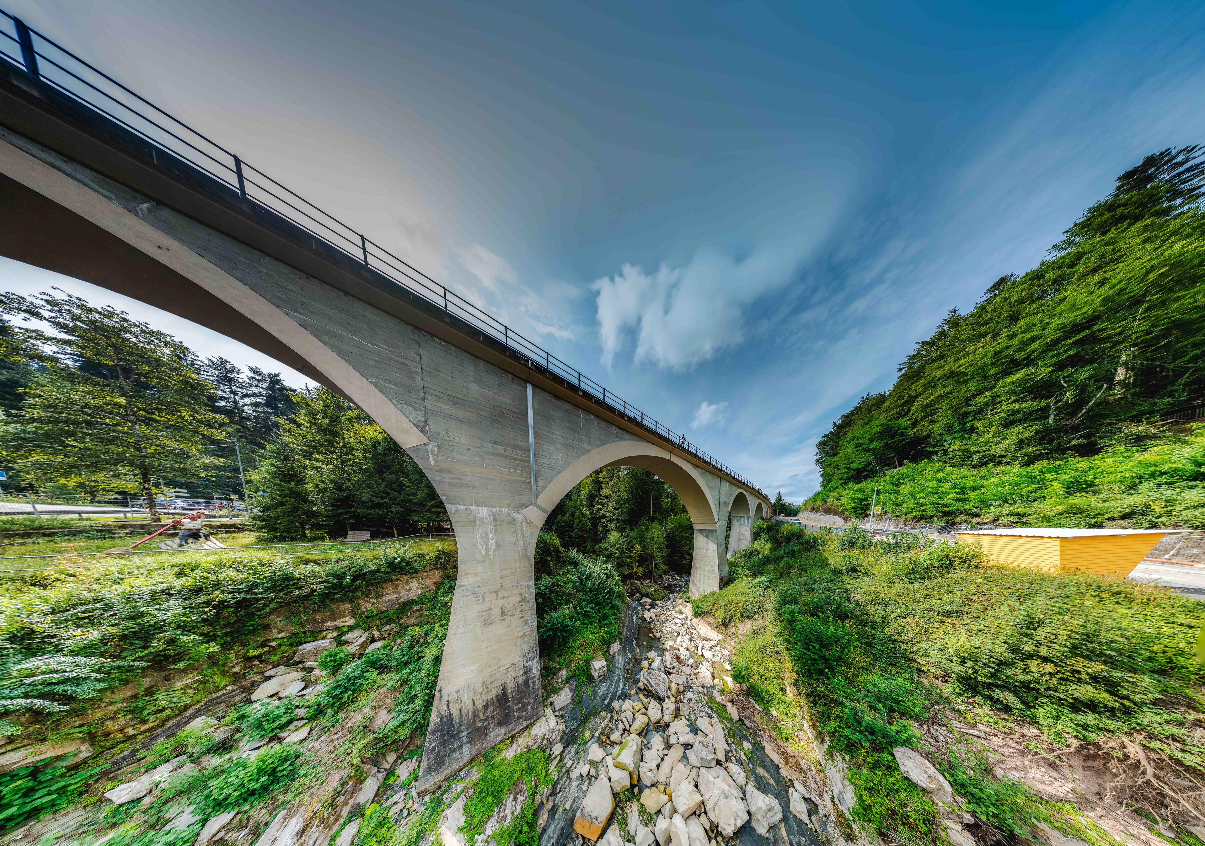 Der Viadukt im Wieslauftal am 04.08.2024