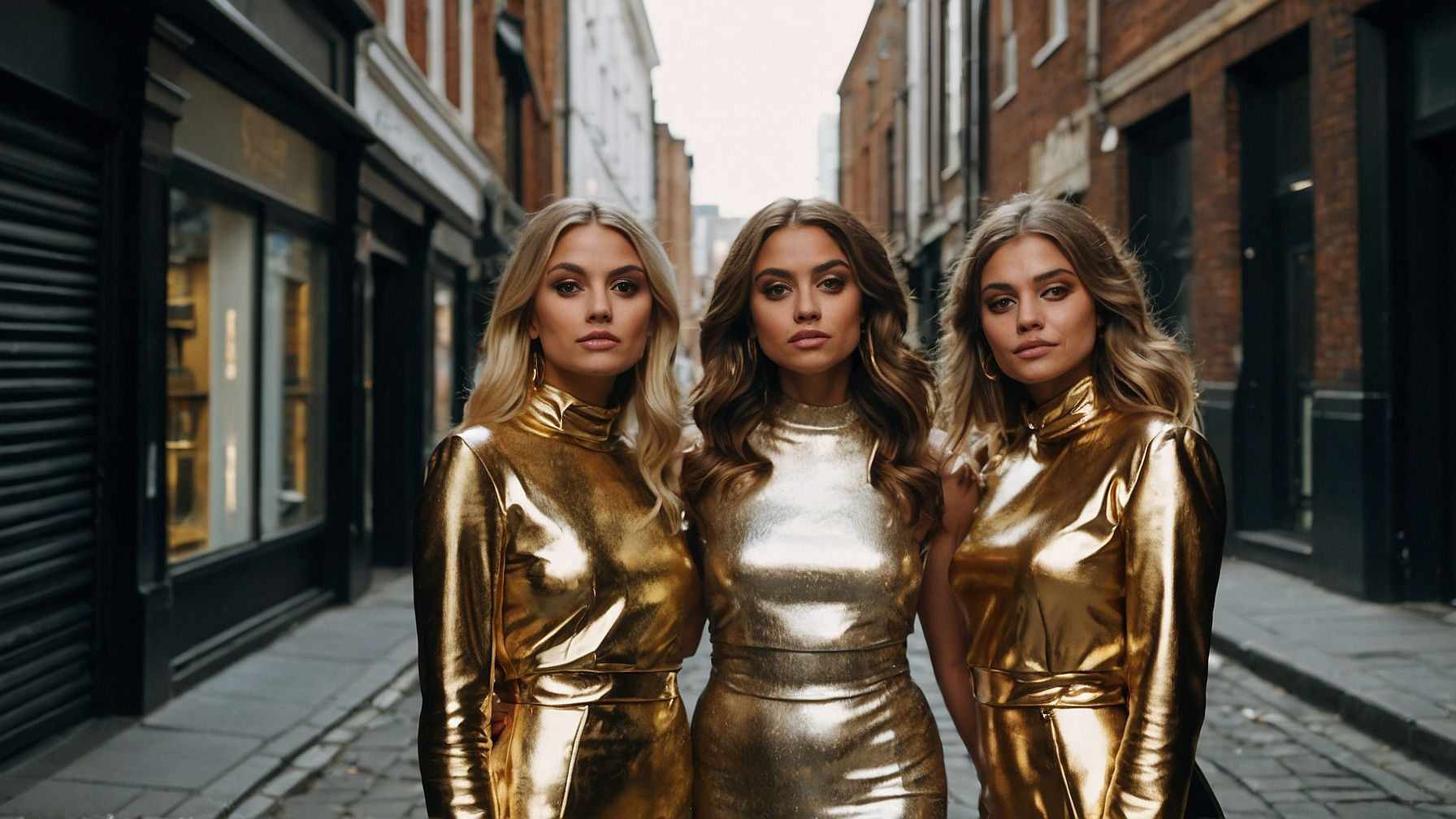 Photoshop KI - 3 girls on street