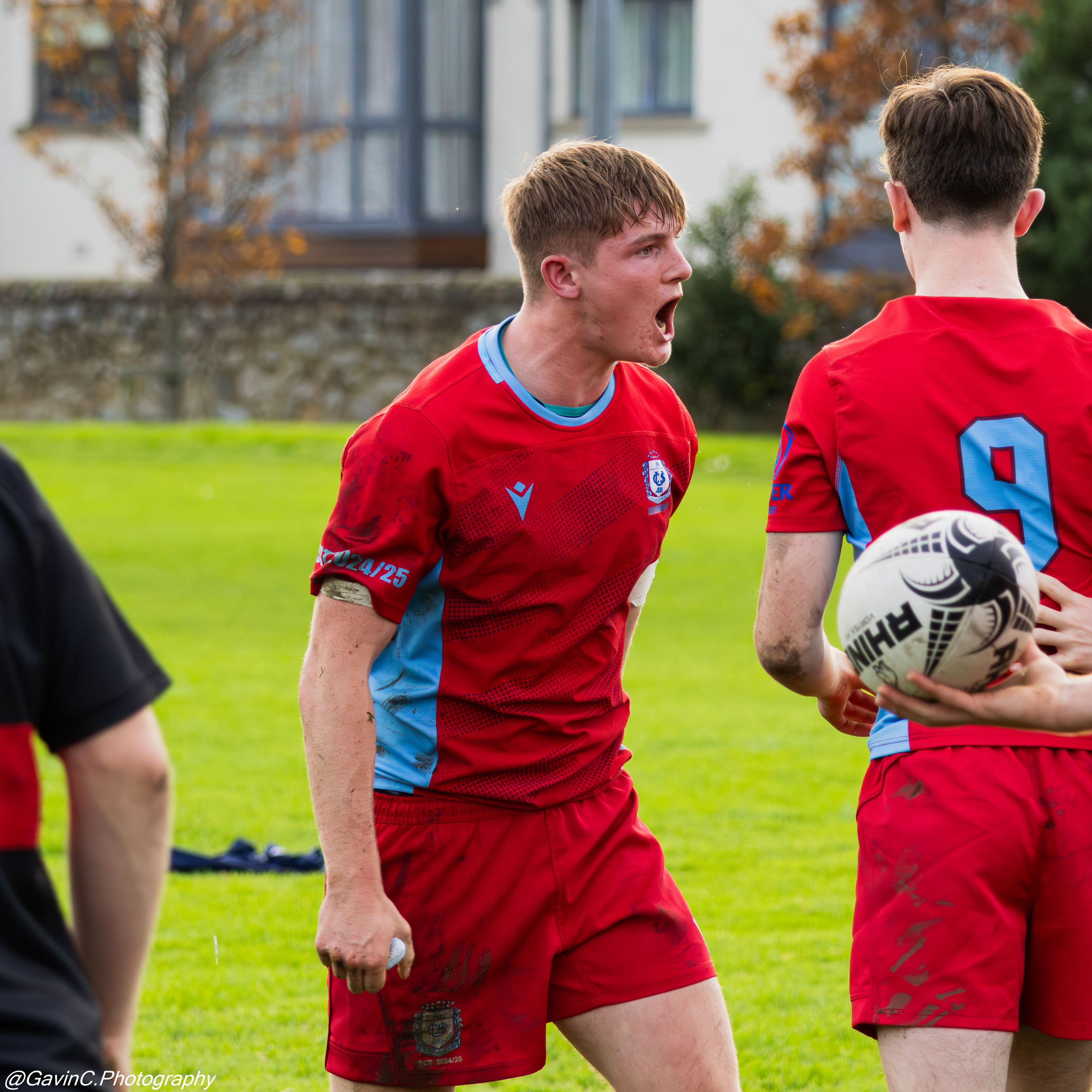 CUS Player Elated during a Senior League match
