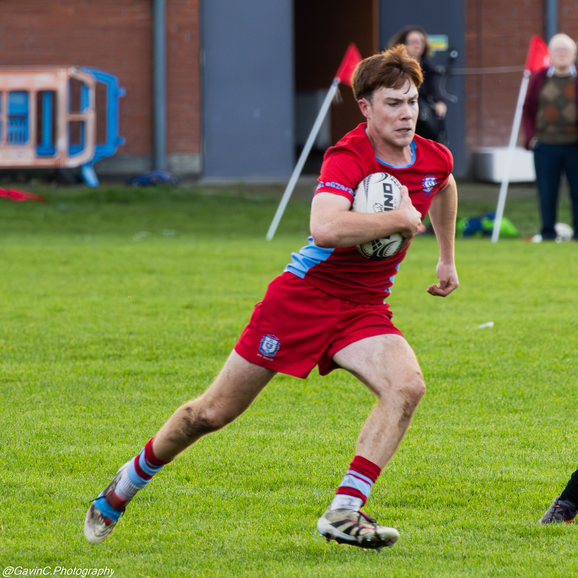 CUS action shot vs The King's Hospital during the Senior League