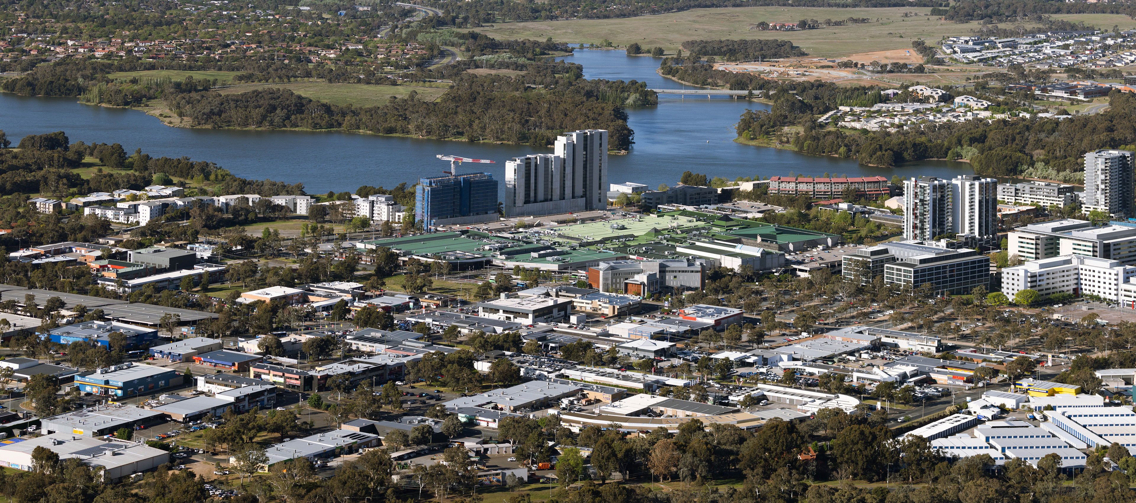 Belconnen from a light plane