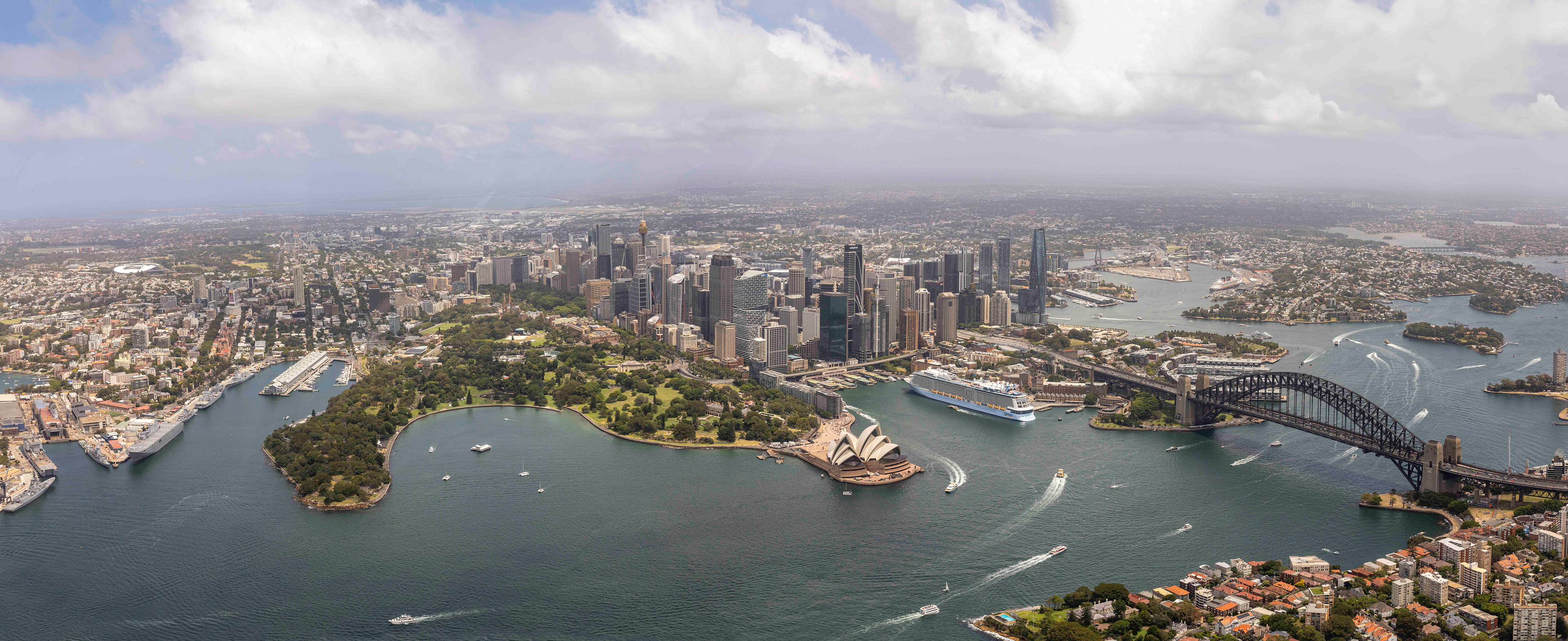 Sydney Harbour from a helicopter