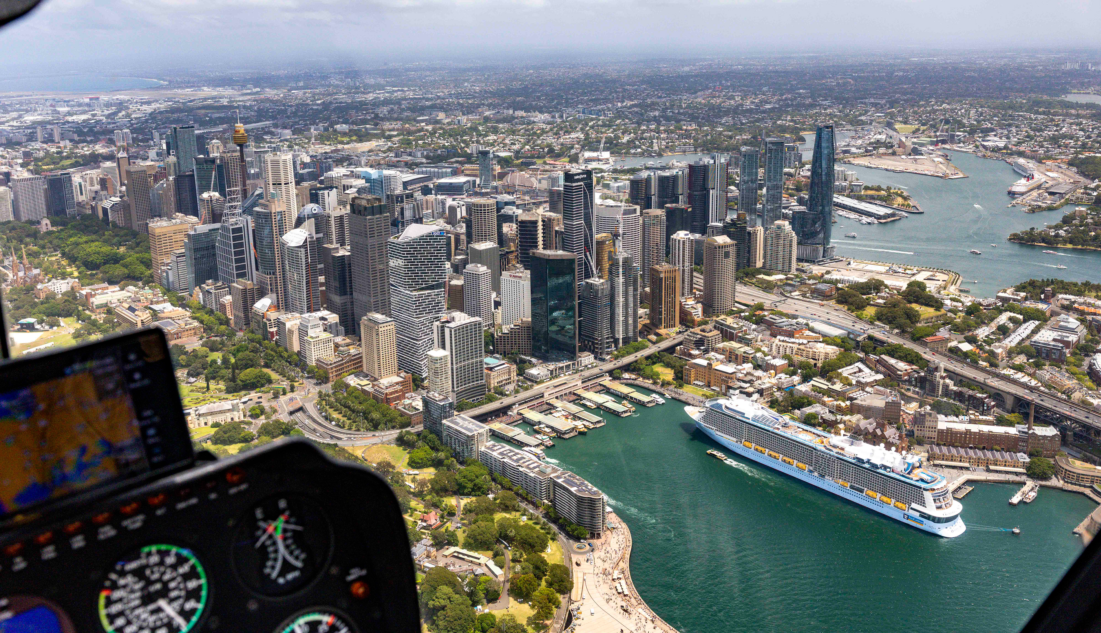 Sydney CBD from a helicopter