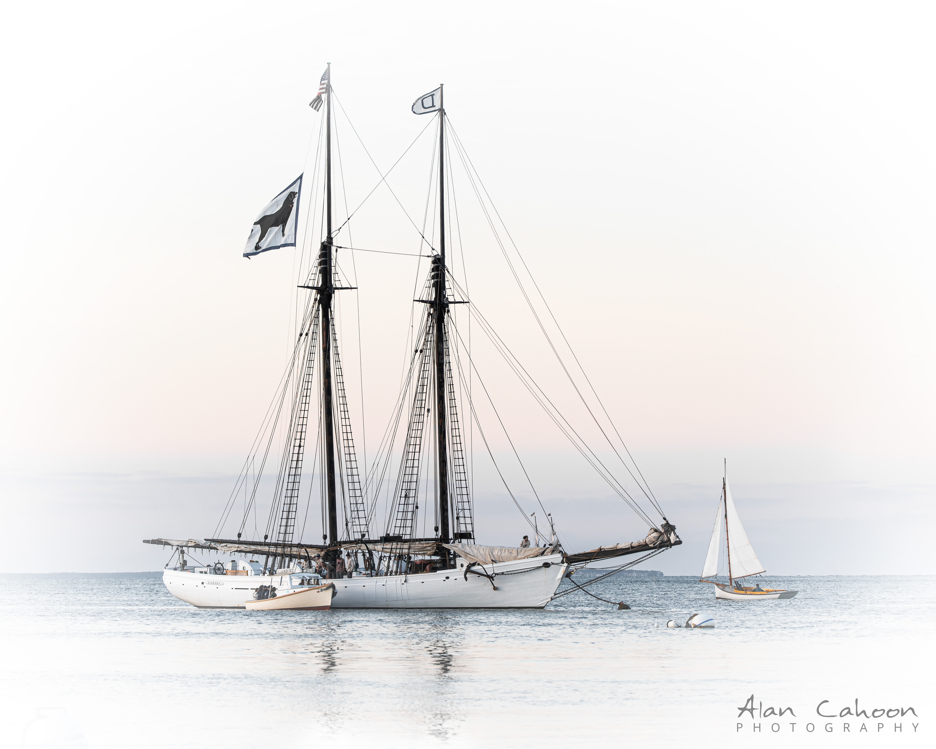 The Alabama with Sailboat