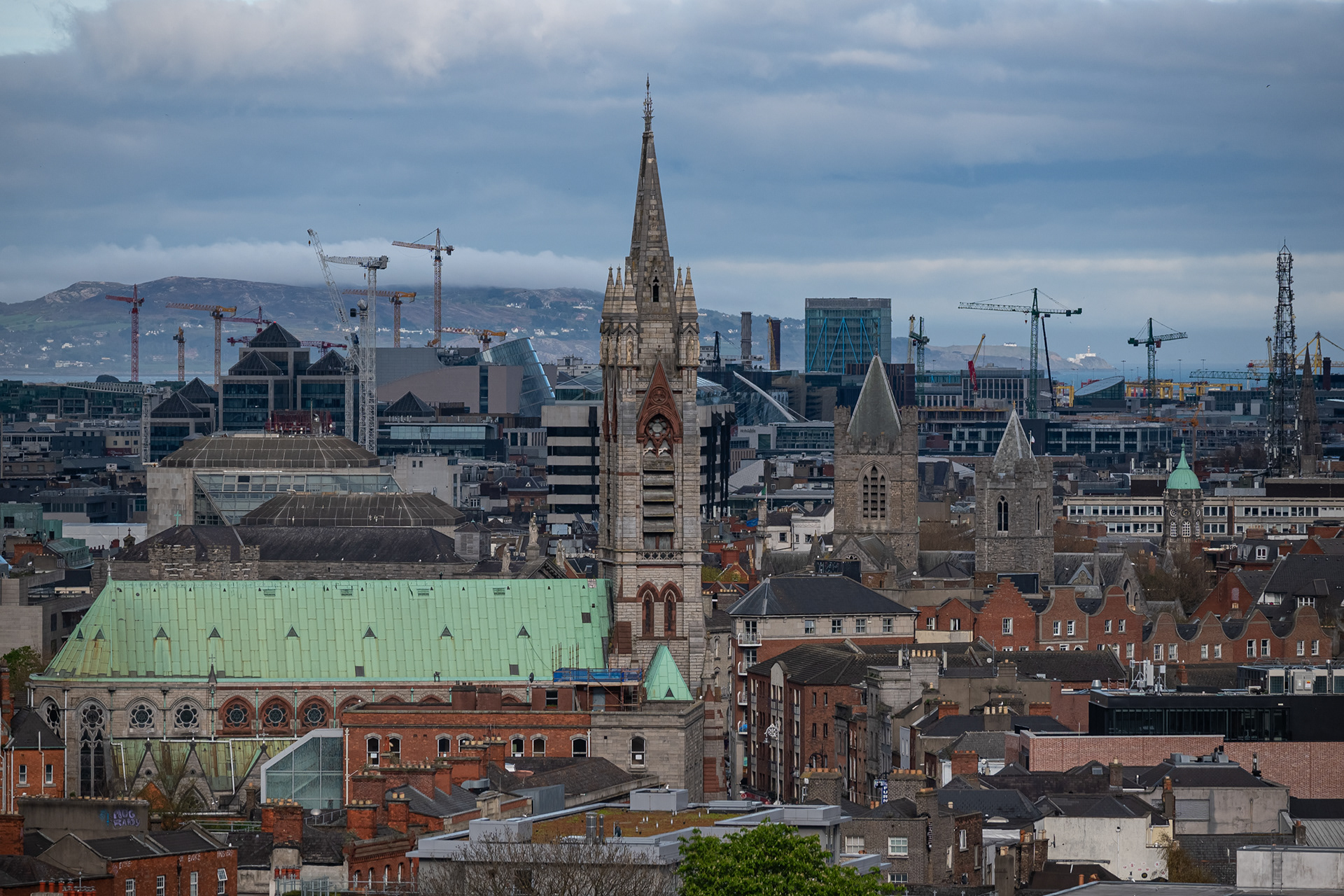 panorama uitzicht op de stad Dublin.