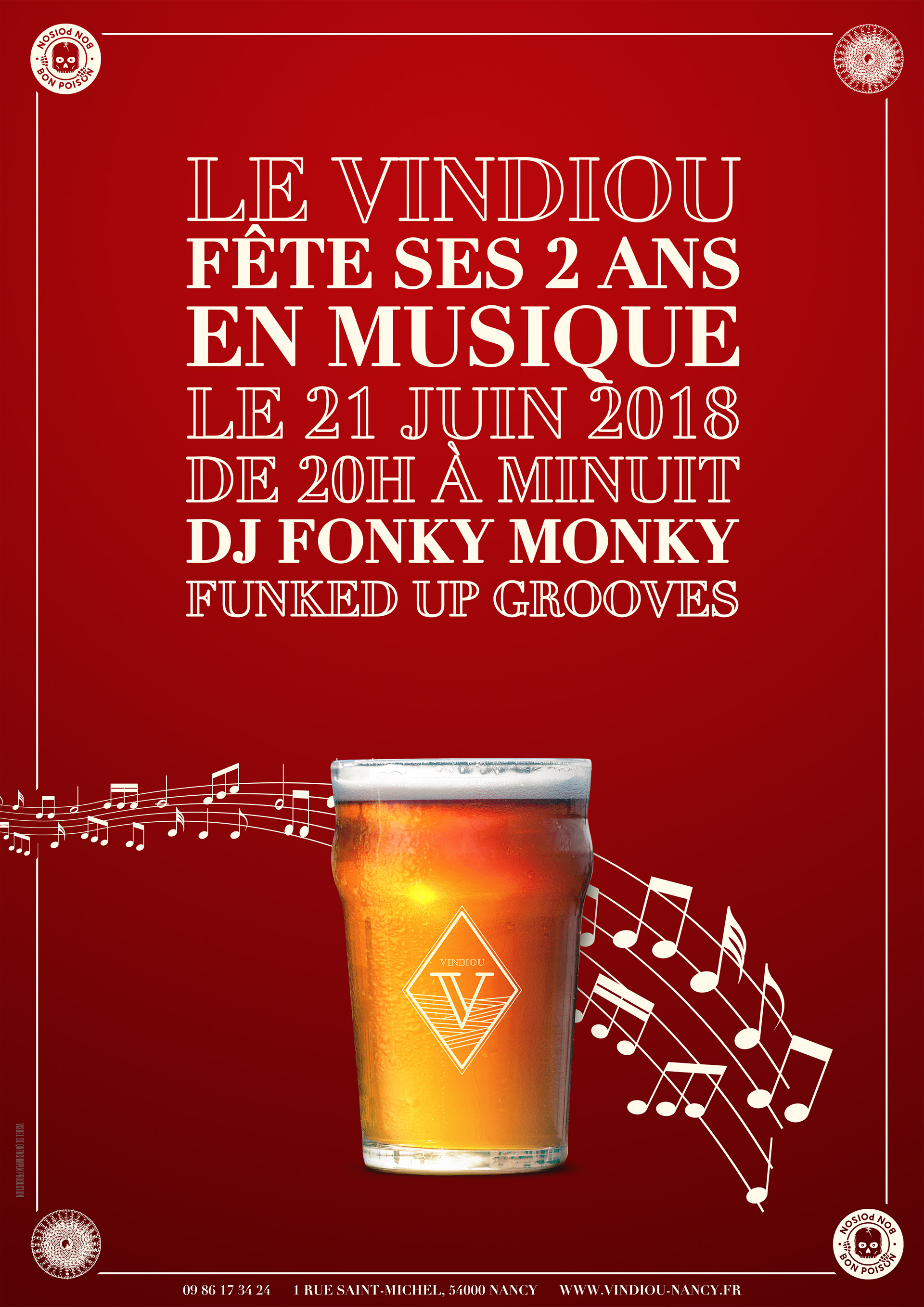 Affiche rouge pour le Vindiou, 2017