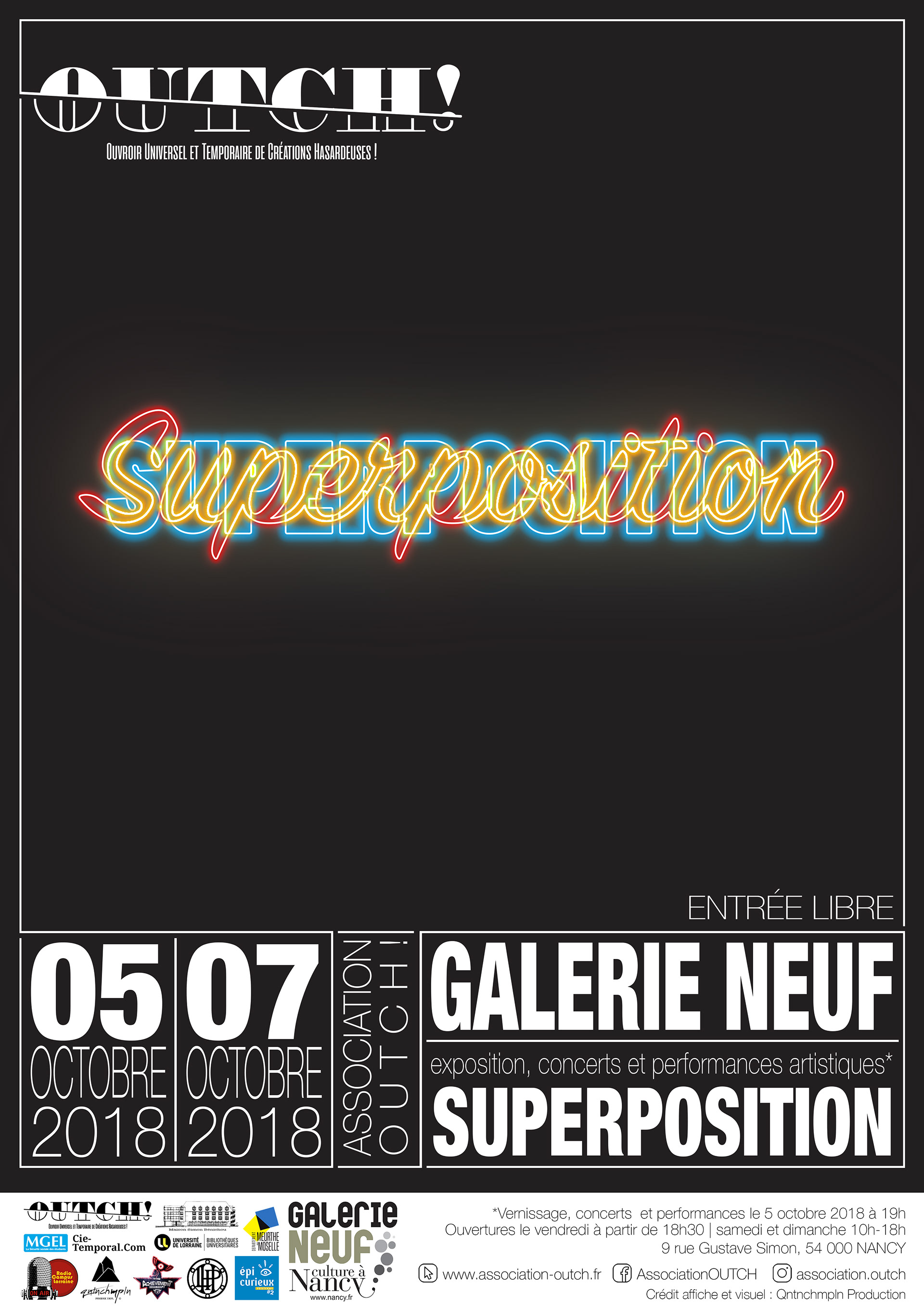 Affiche du Cycle Superposition de OUTCH!, 2018