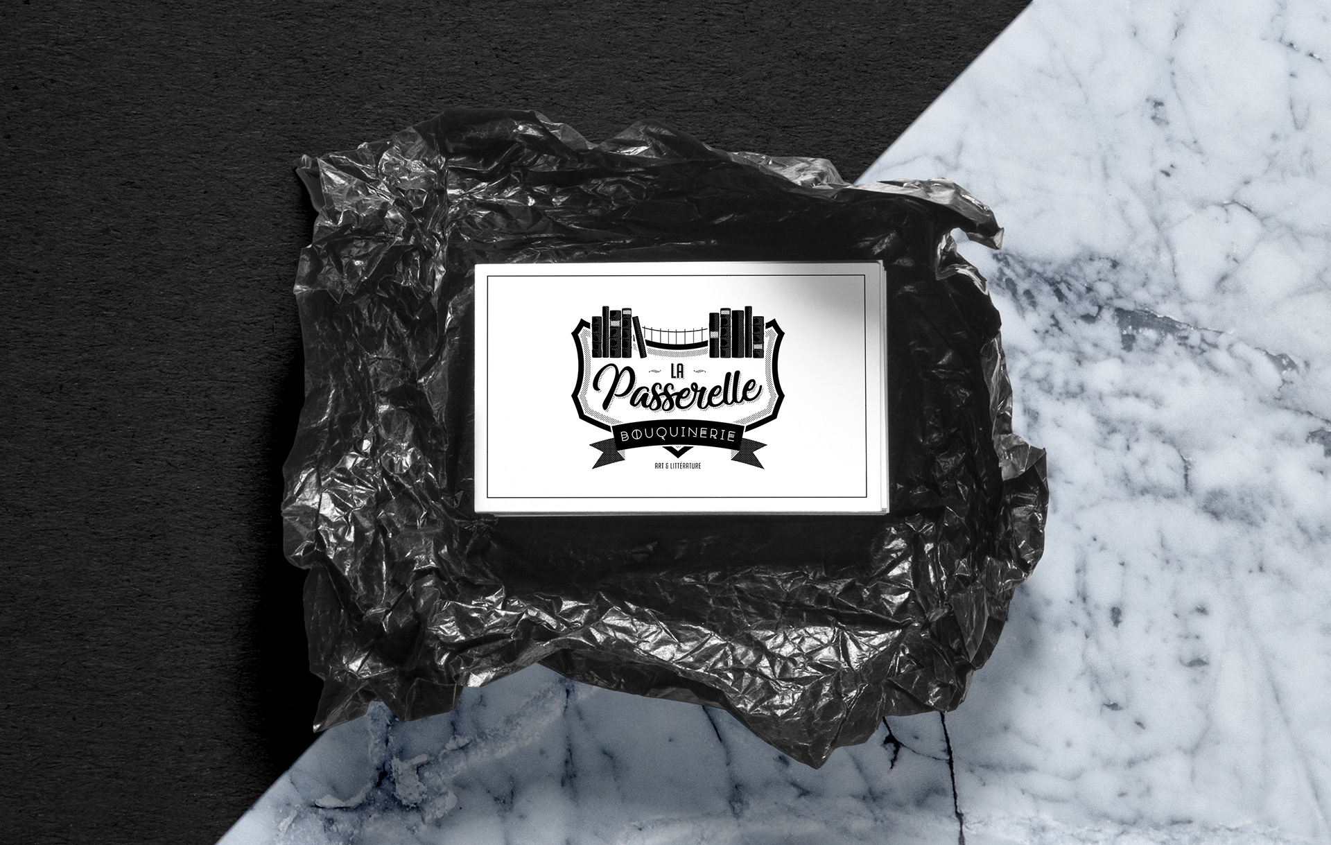 Carte de Visite de la Bouquinerie la Passerelle, 2018